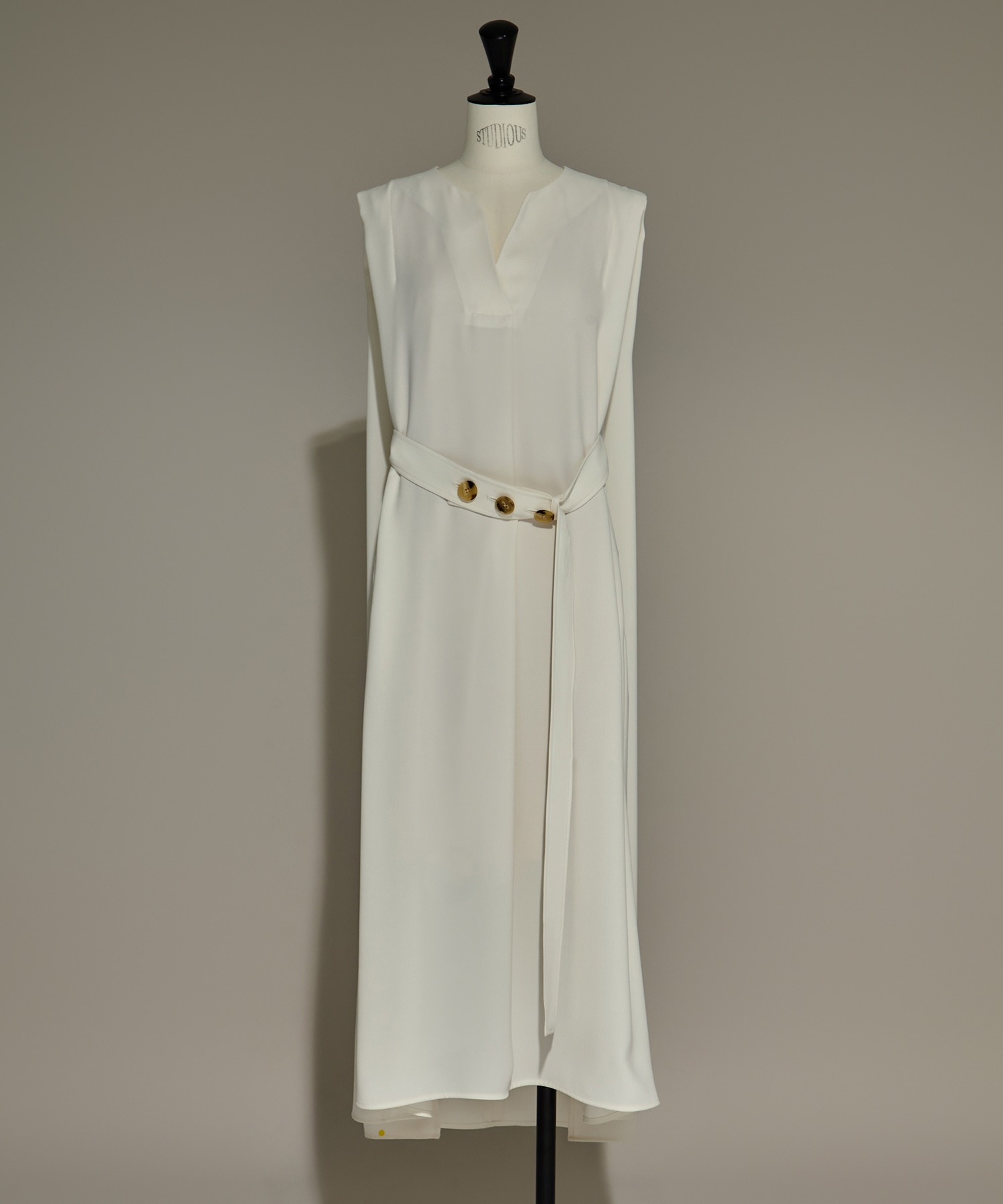 Back Satin Belted Dress