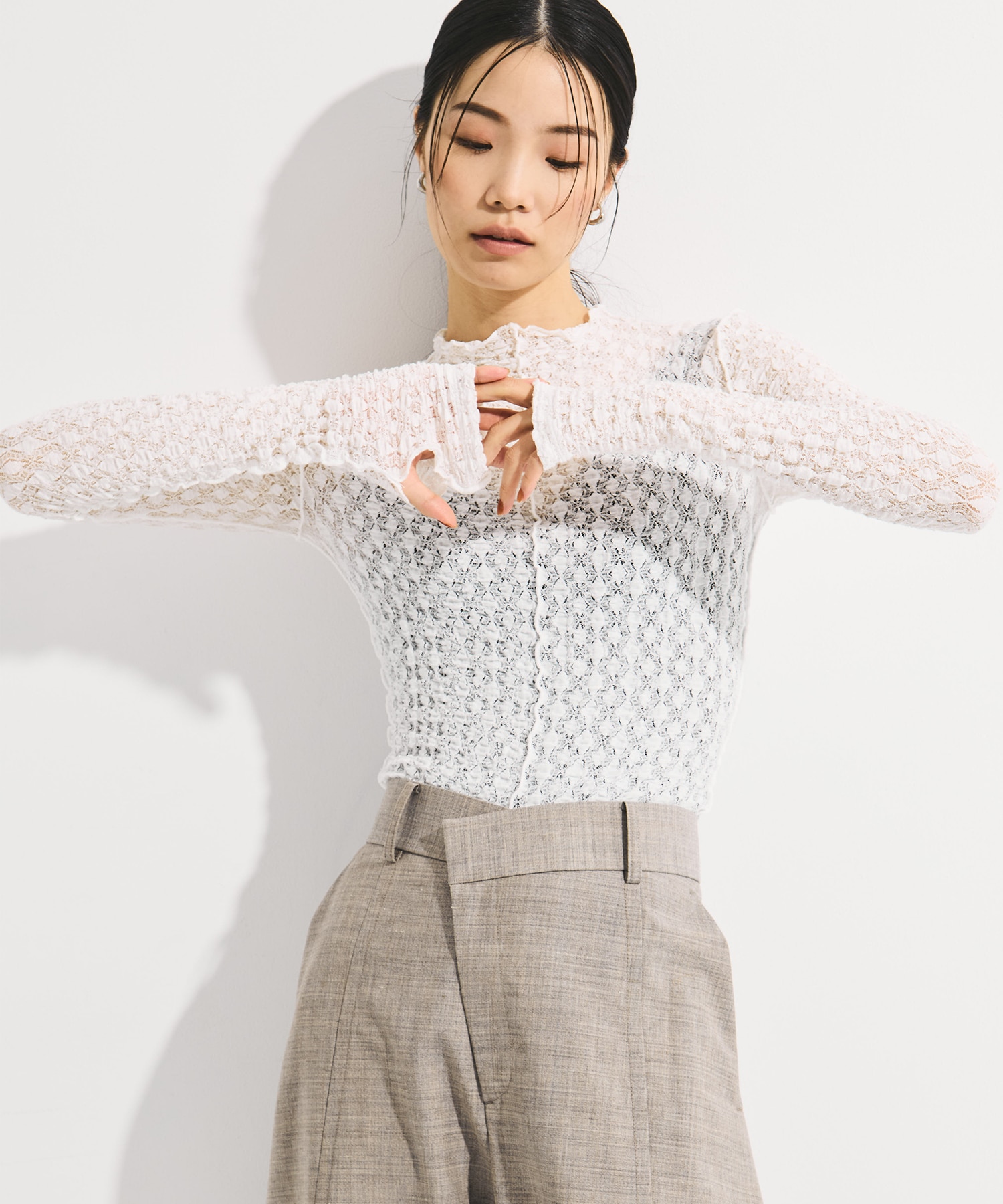 Stretch Lace Skin Top
