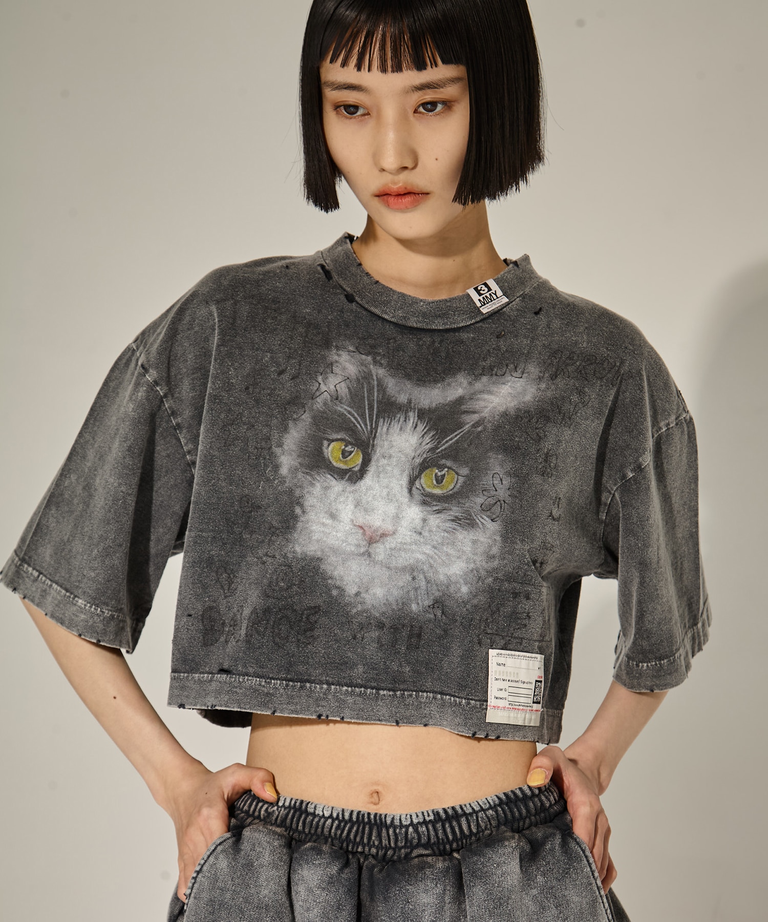 BLEACHED CROPPED TEE
