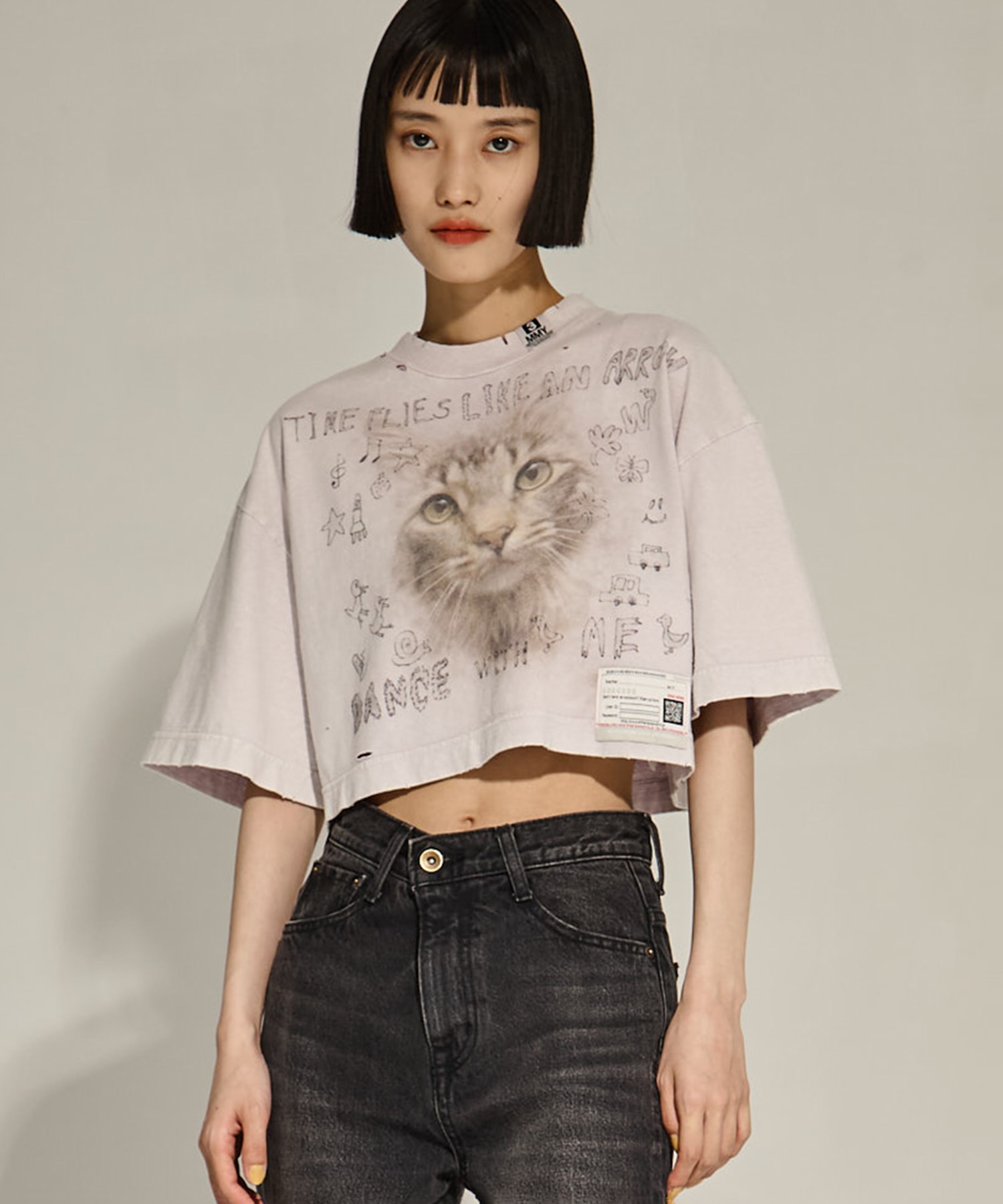 BLEACHED CROPPED TEE