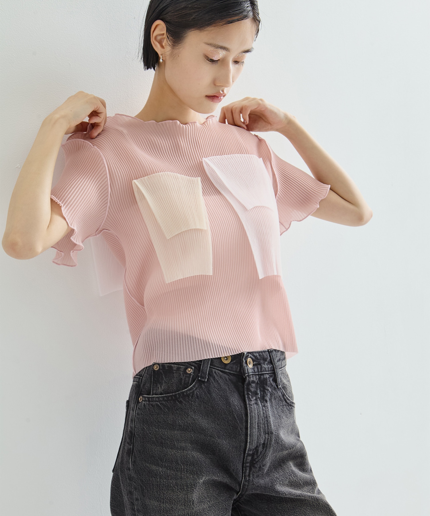 別注SHEER SHORT SLEEVE TOP