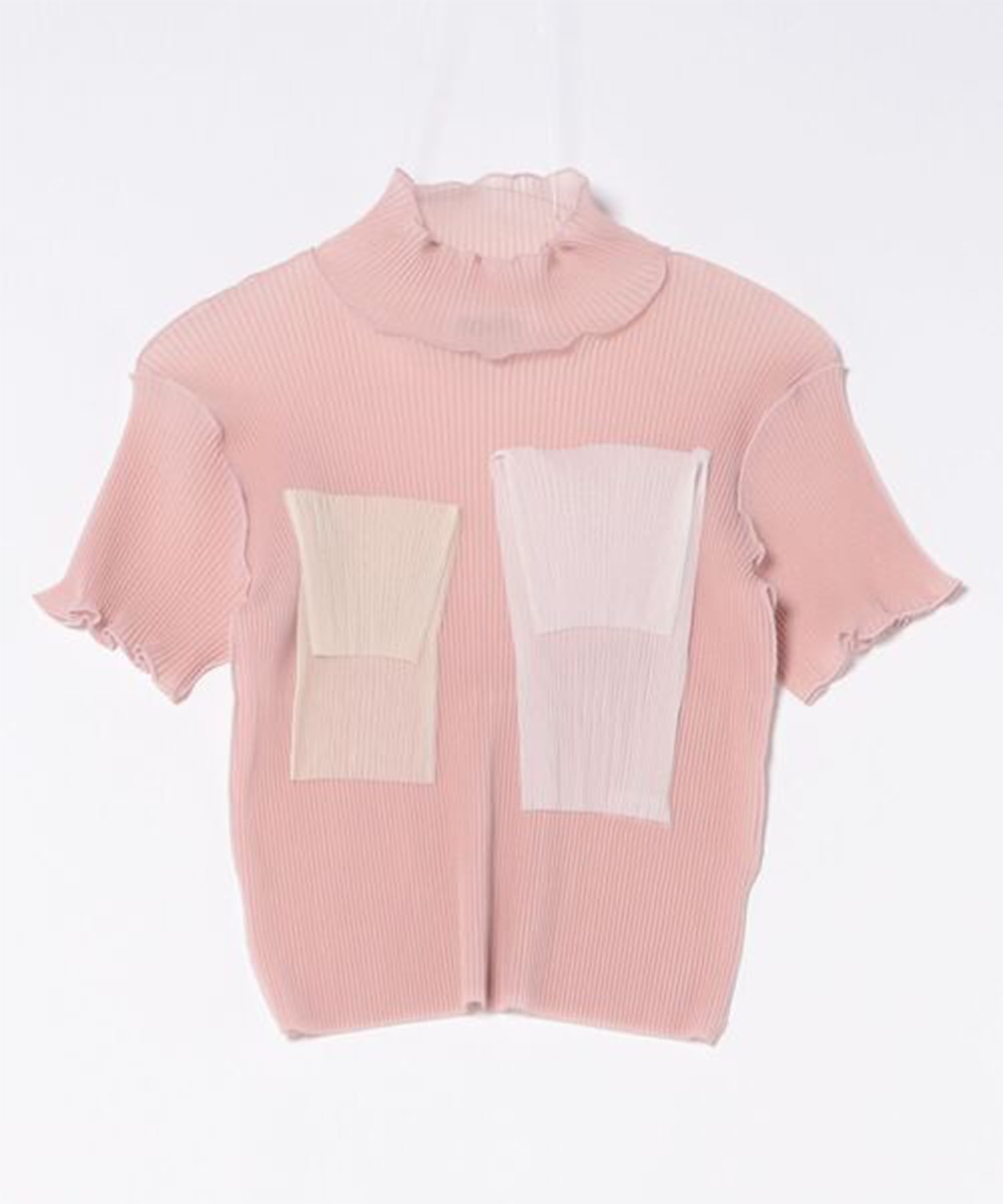 別注SHEER SHORT HIGHNECK SLEEVE TOP