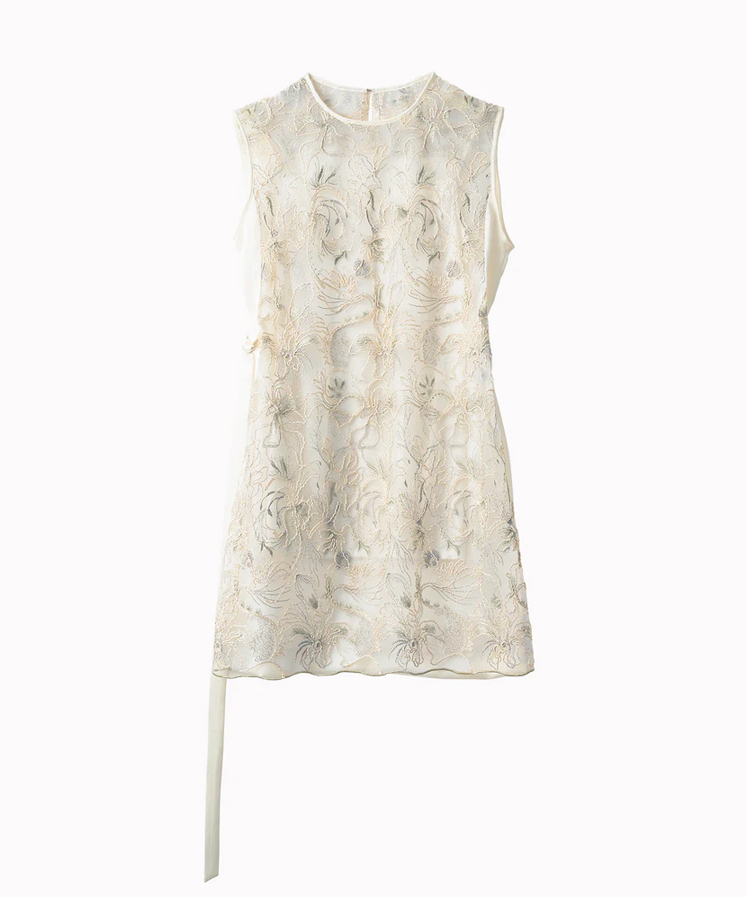 Seem flower lace sleeveless tops