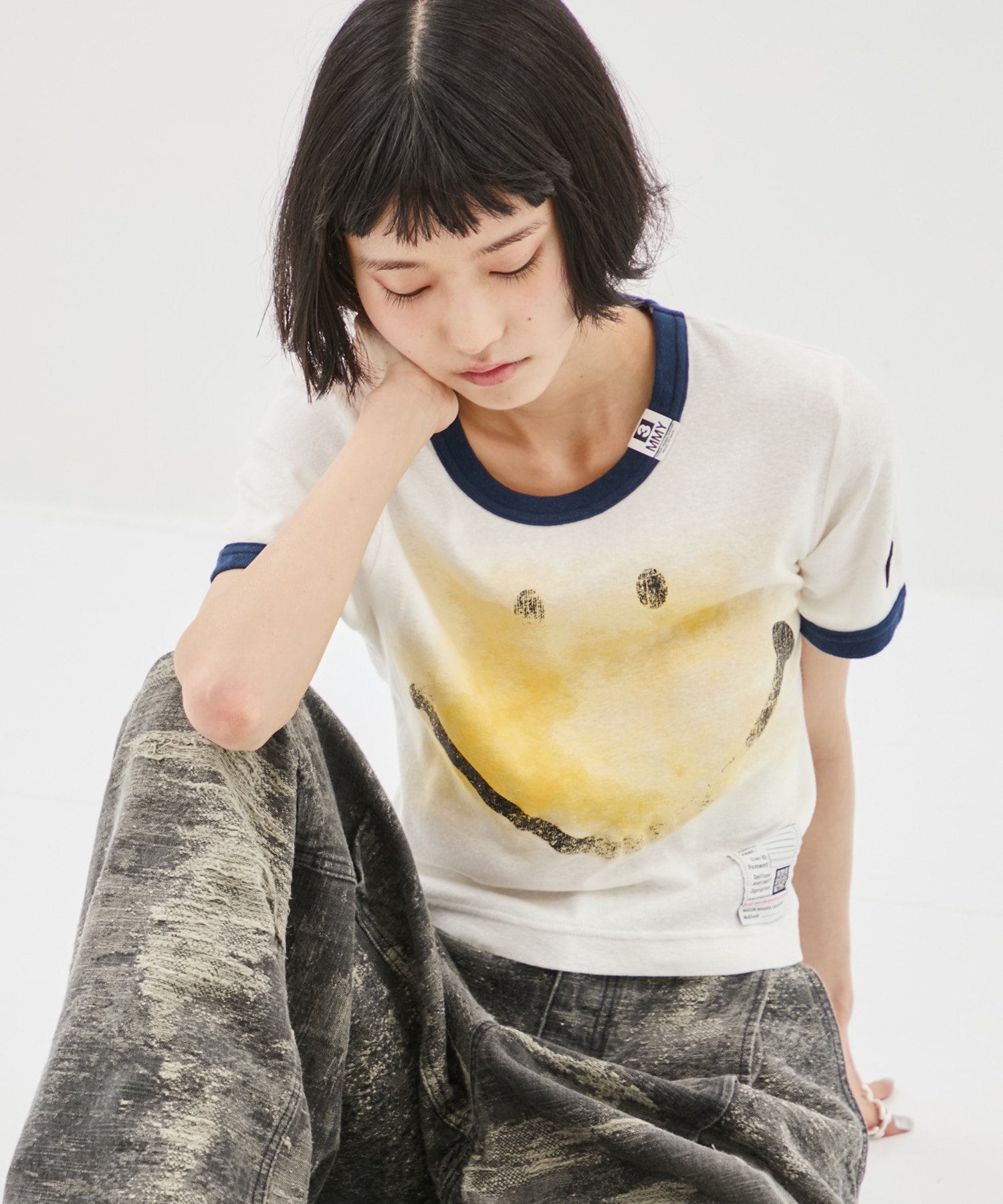 SMILY FACE PRINTED MINI TEE