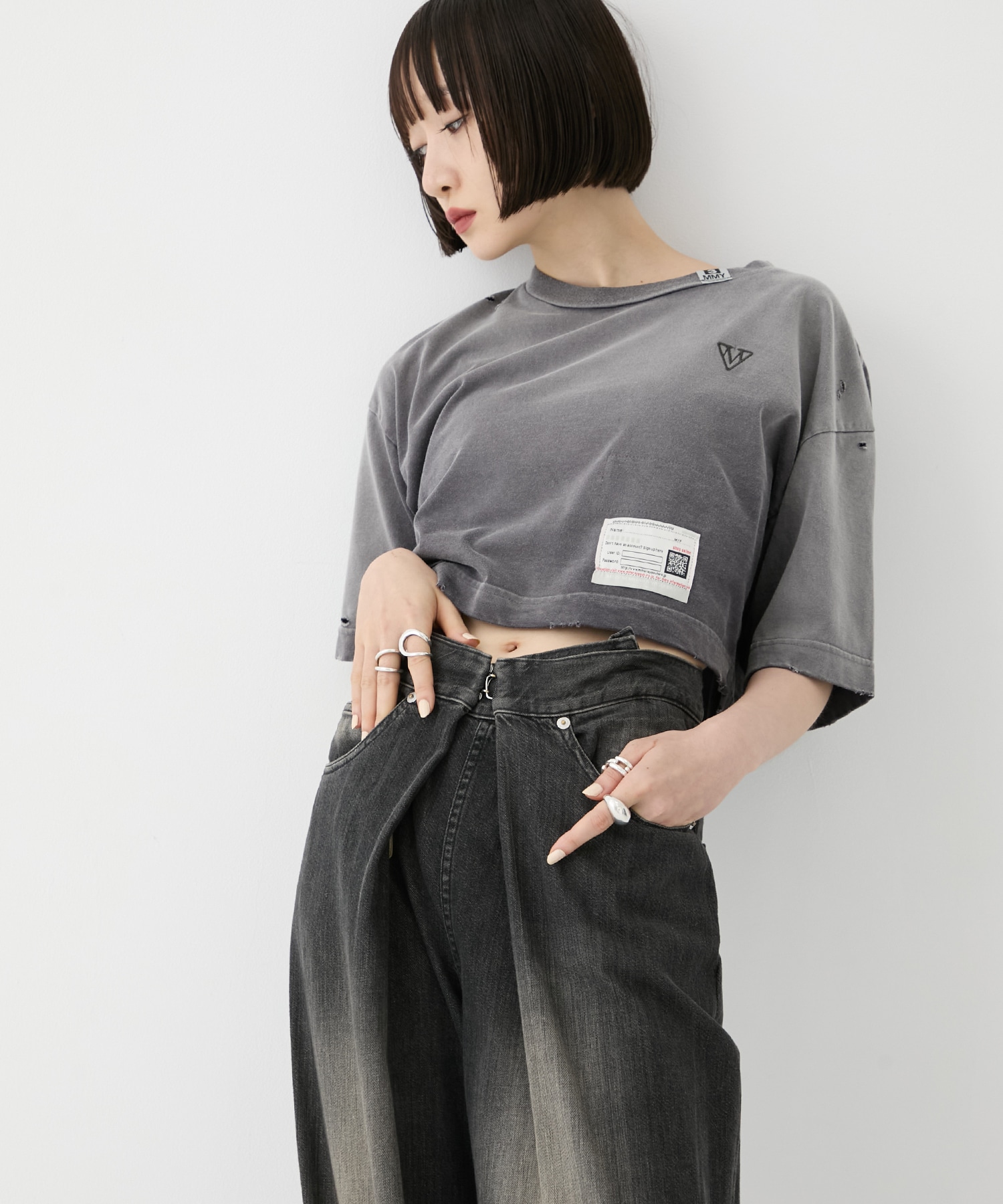 SUN FADED CROPPED TEE