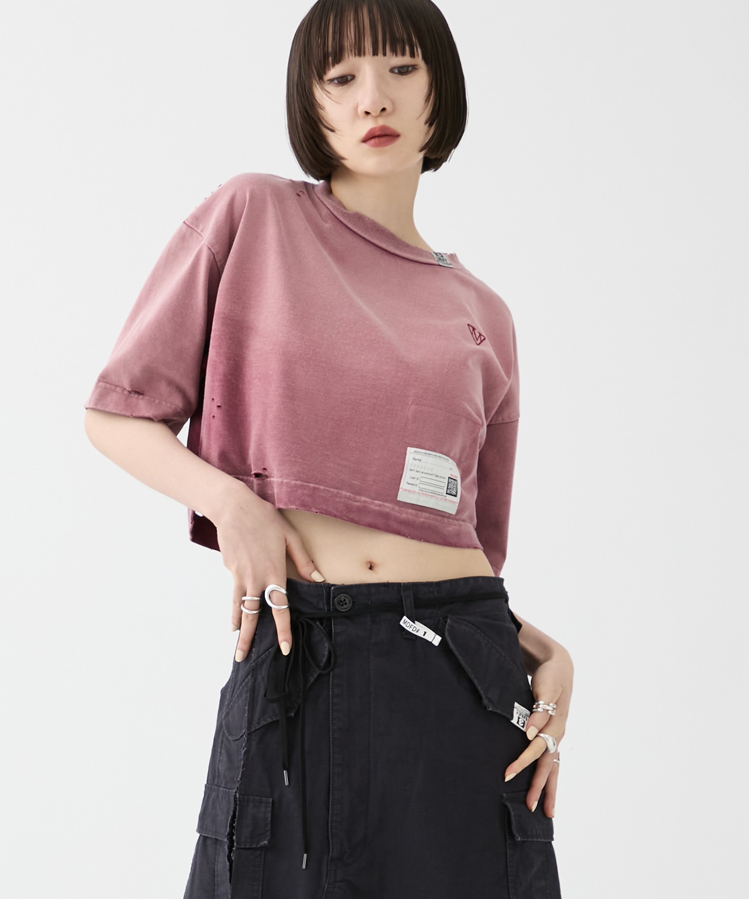 SUN FADED CROPPED TEE