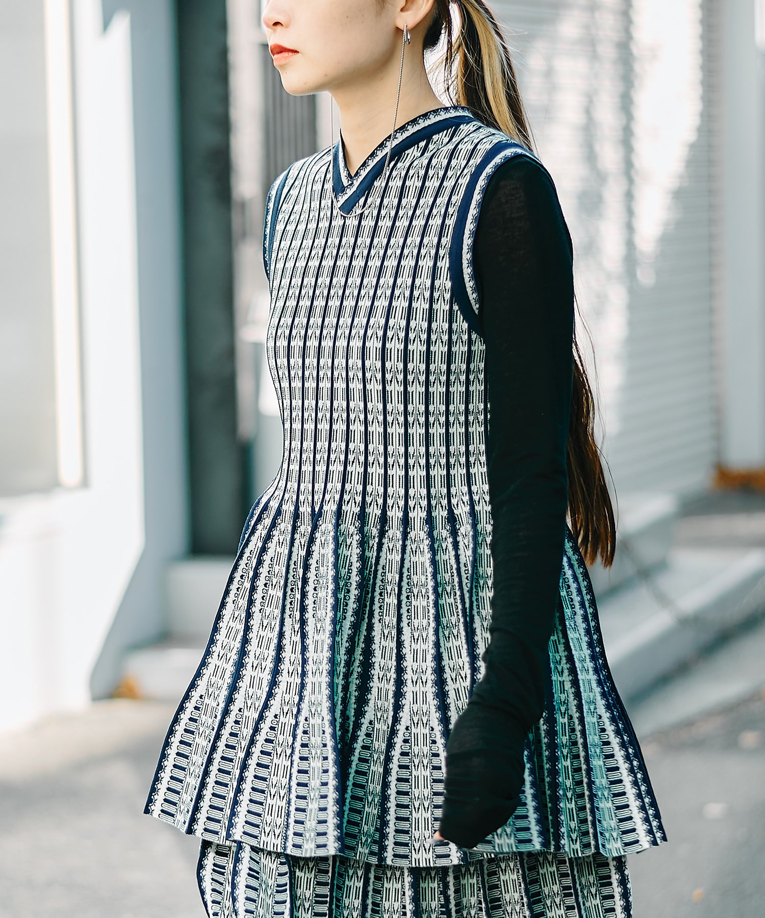 Lantern Knitted Volume Top