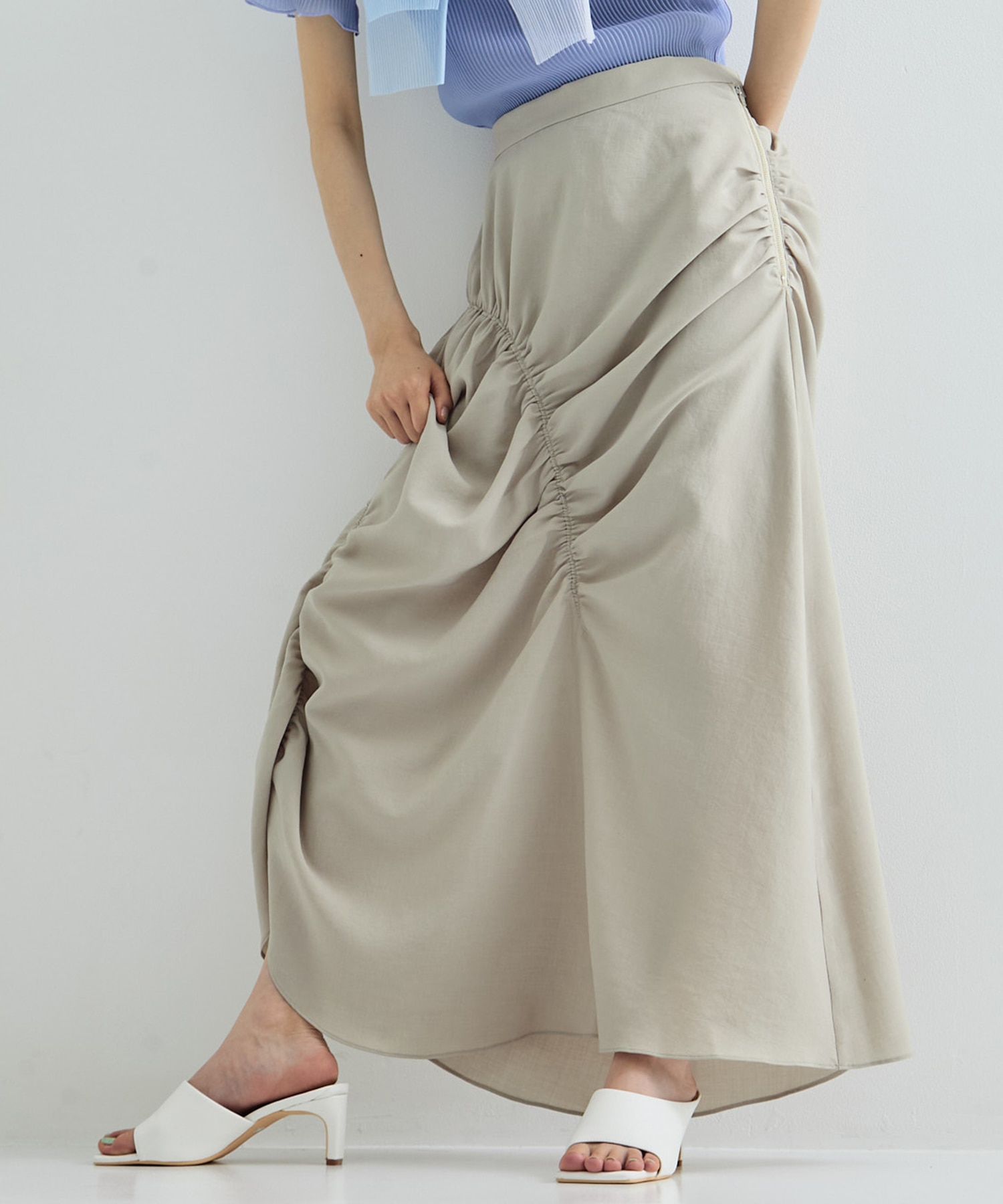 GATHER SHIRRING SKIRT