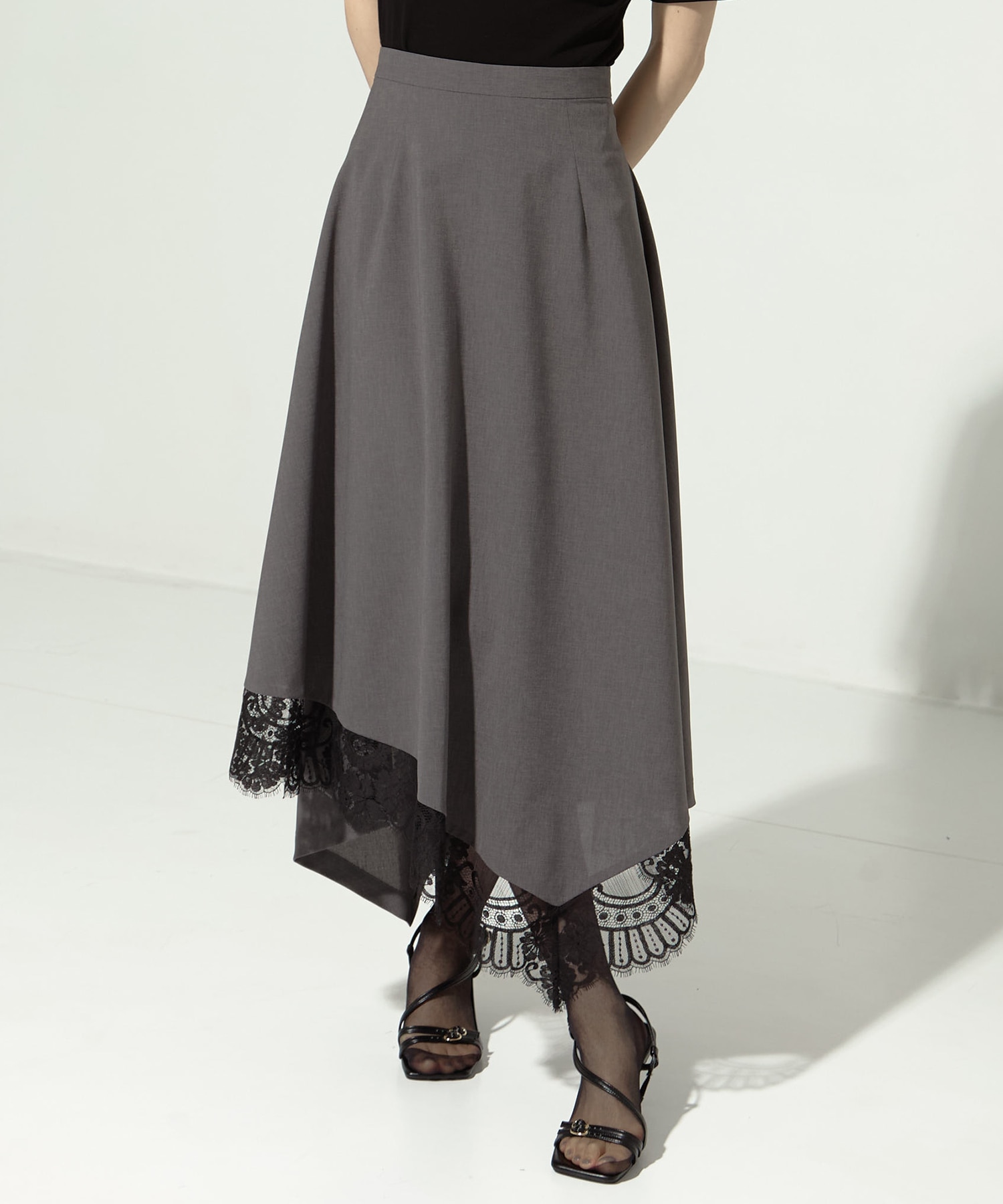 別注lace hem skirt