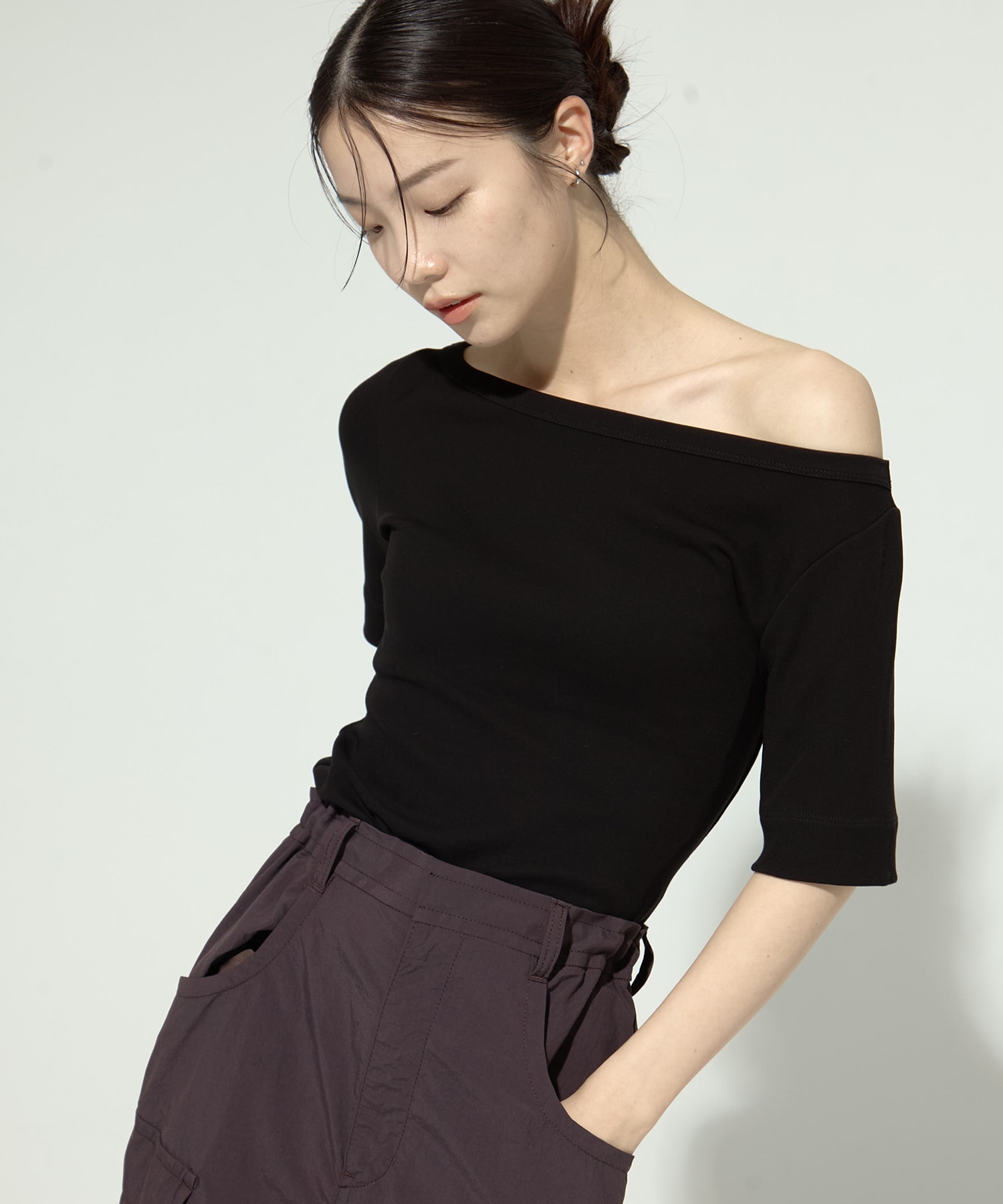 Luxury Smooth Boat Neck Tee