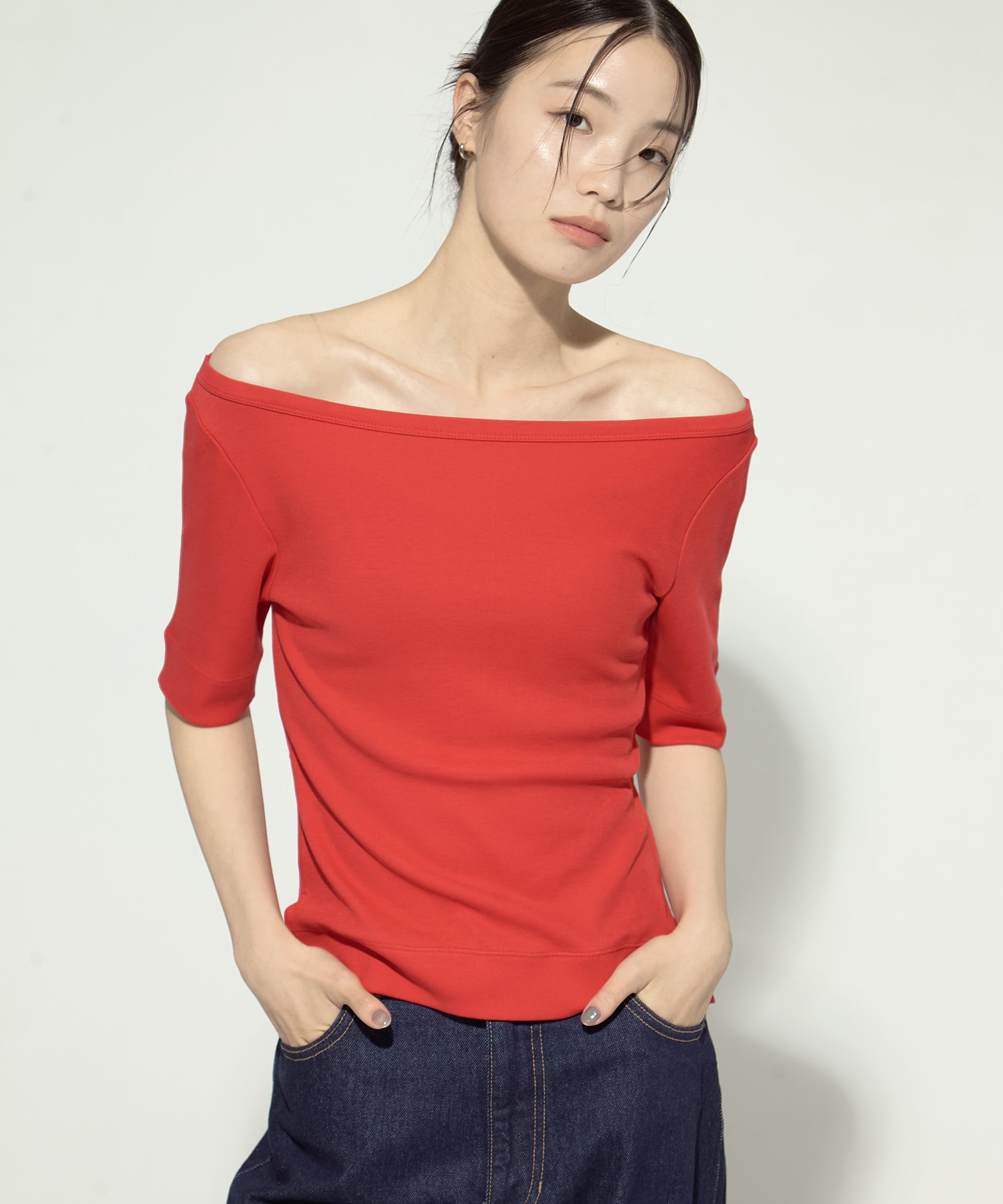 Luxury Smooth Boat Neck Tee