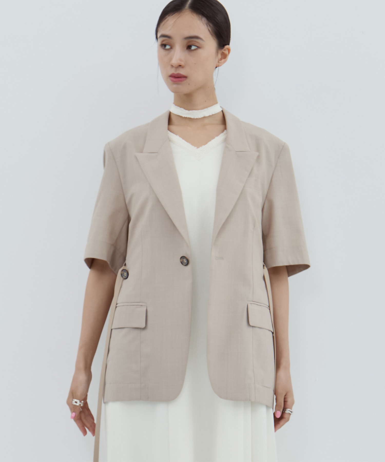 Half Sleeve Summer Wool Jacket
