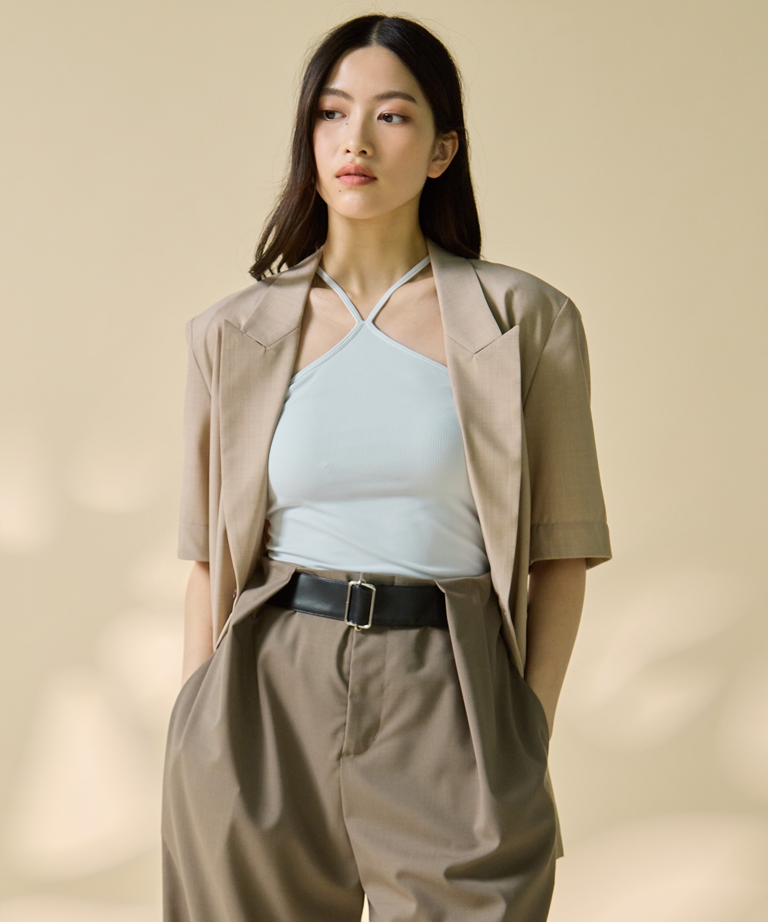Half Sleeve Summer Wool Jacket