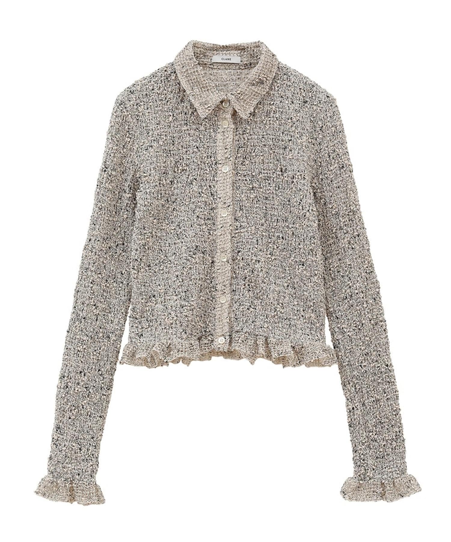 MIX MESH GATHER SHIRT