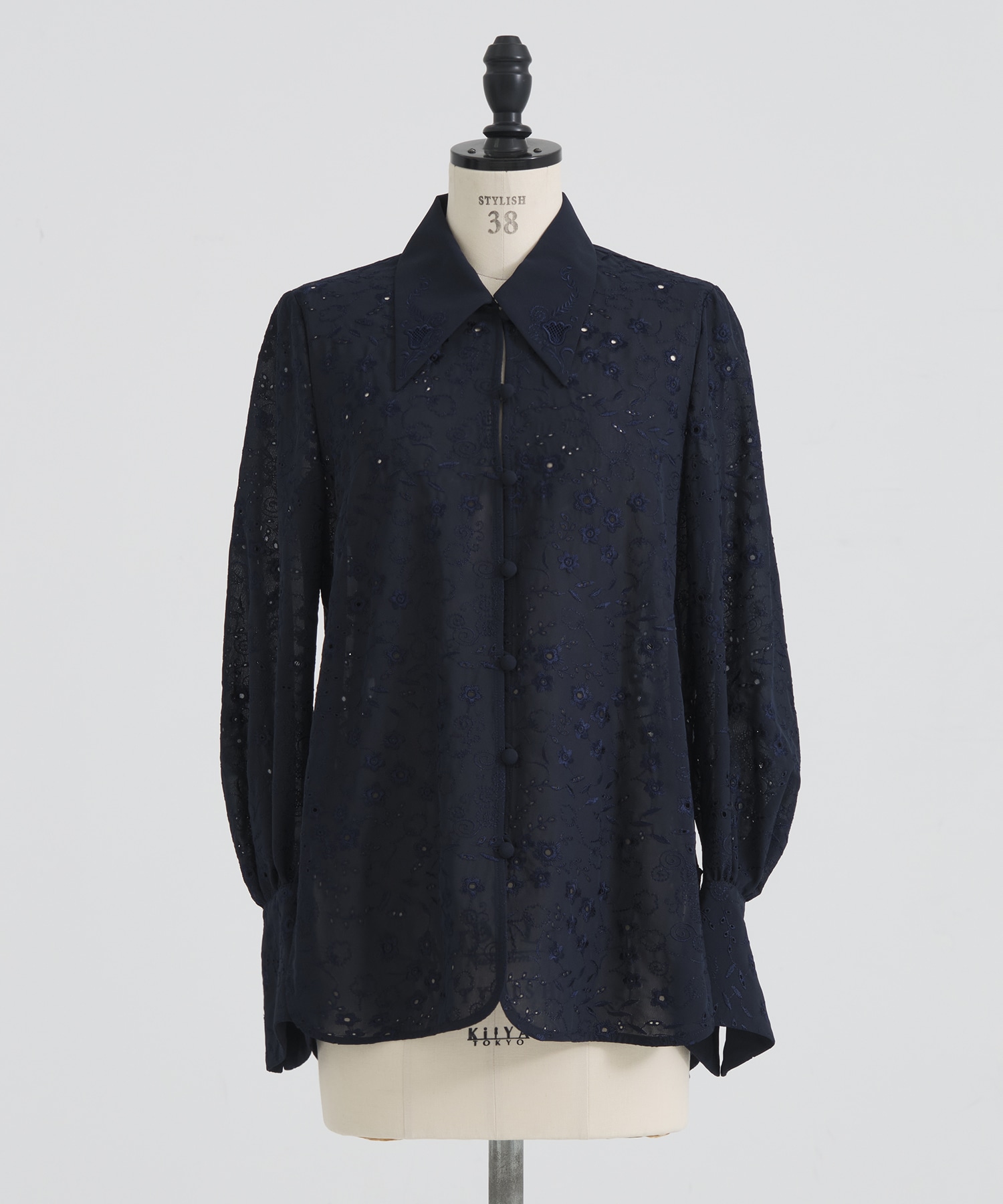 Triacetate Georgette Floral Embroidery Top