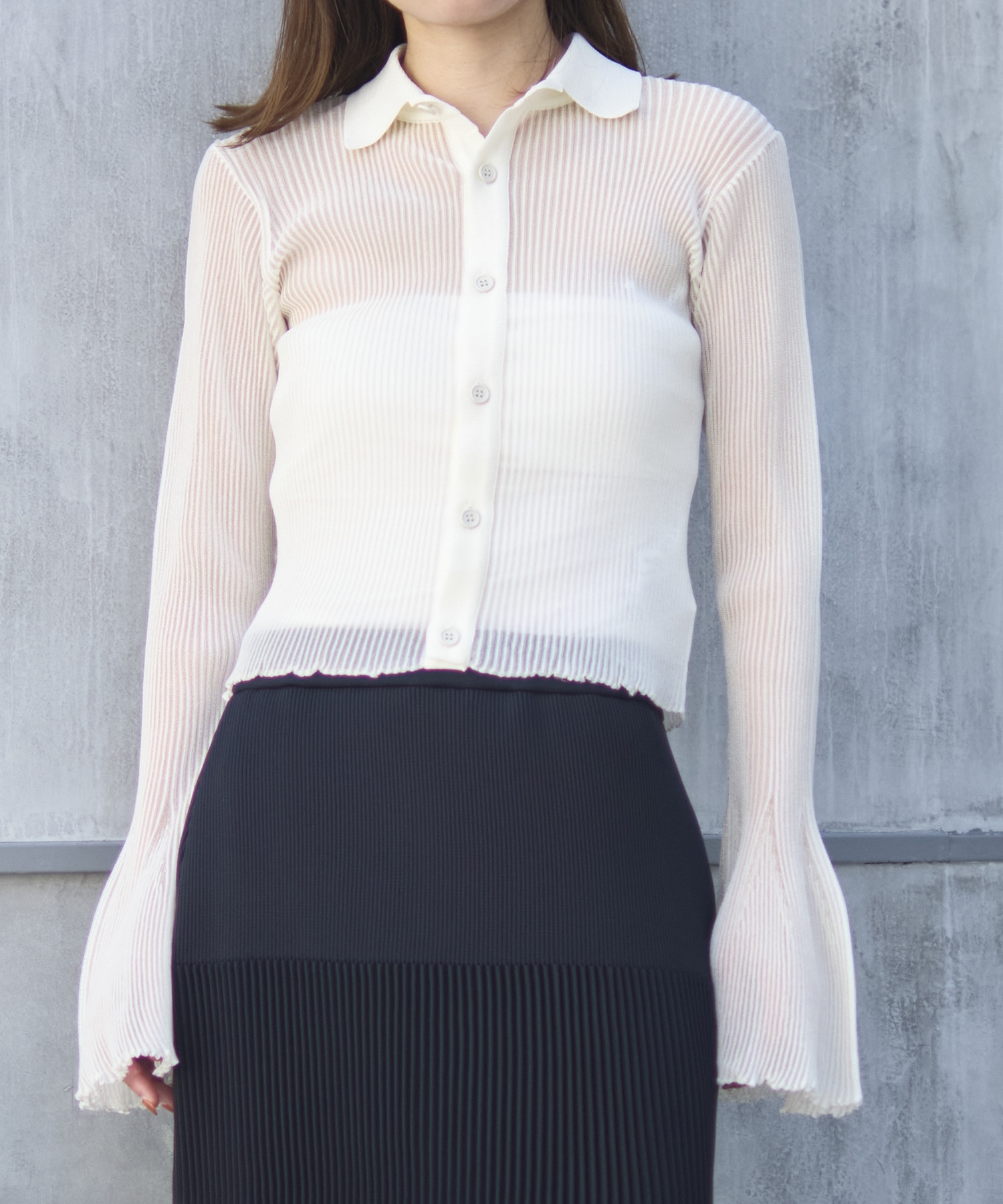 HYPHA LUCENT GLITTER SHIRT CARDIGAN