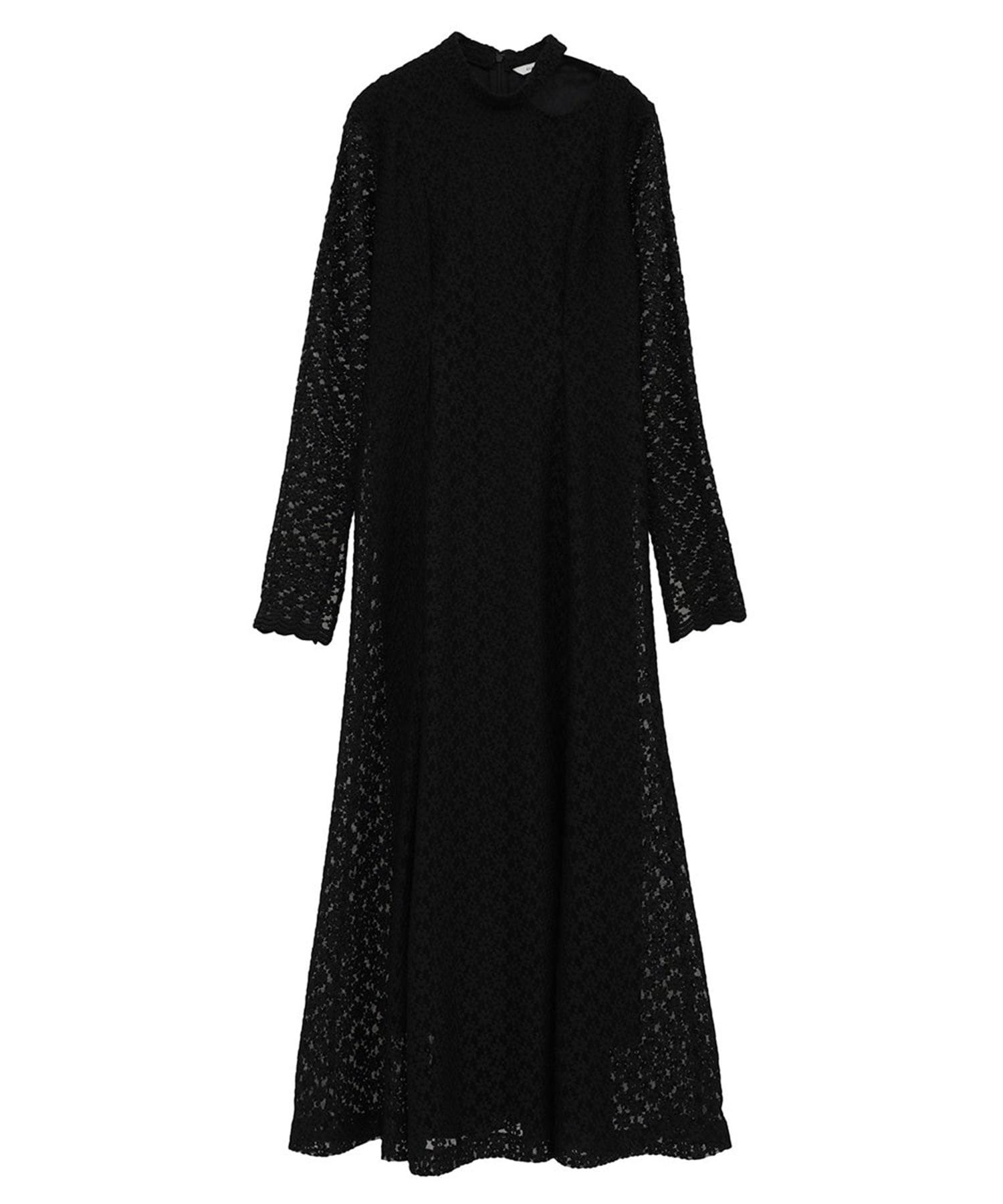 3D FLOWER LACE SLASH NECK ONEPIECE