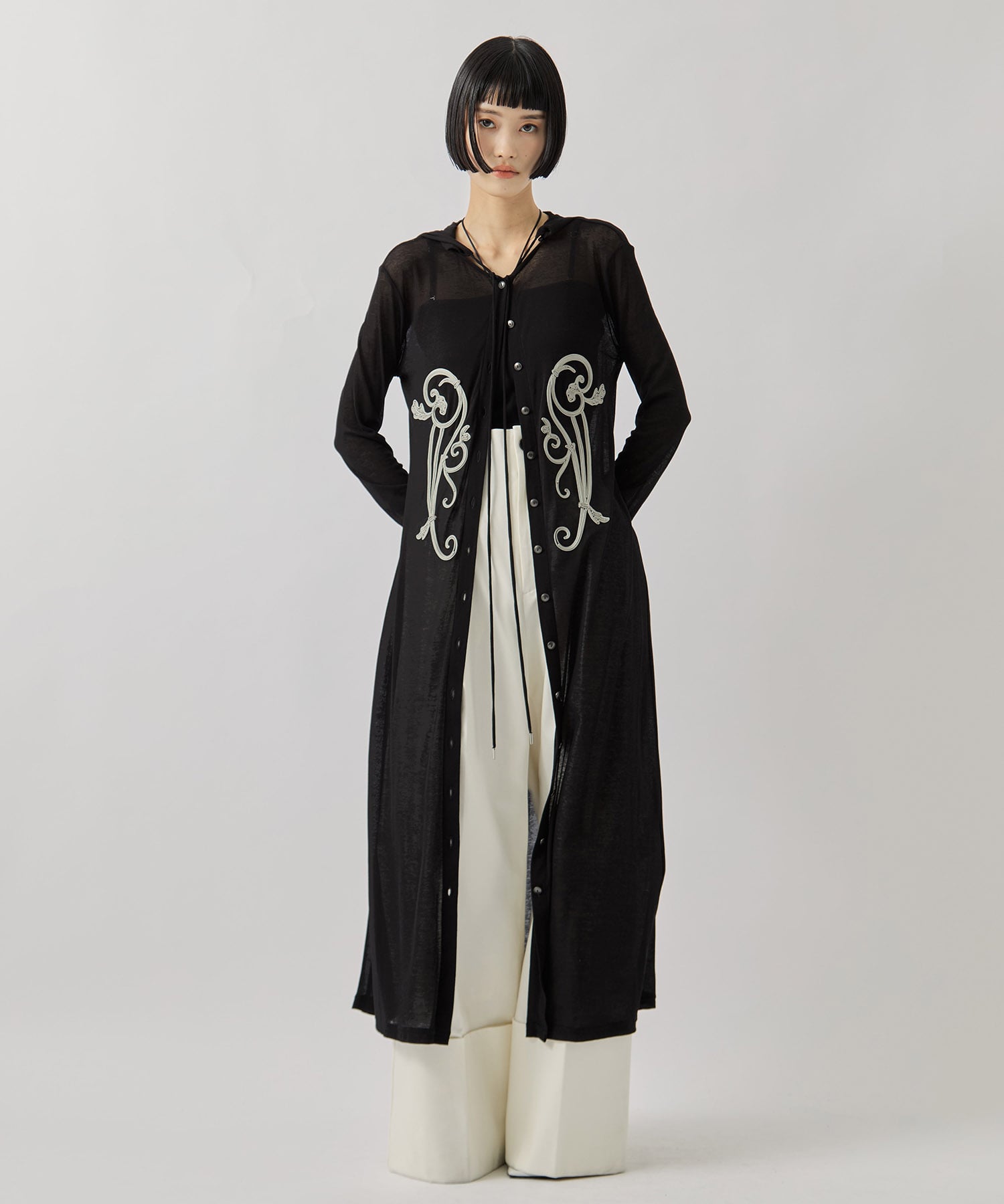 別注 iron embroidery cotton sheer onpiec