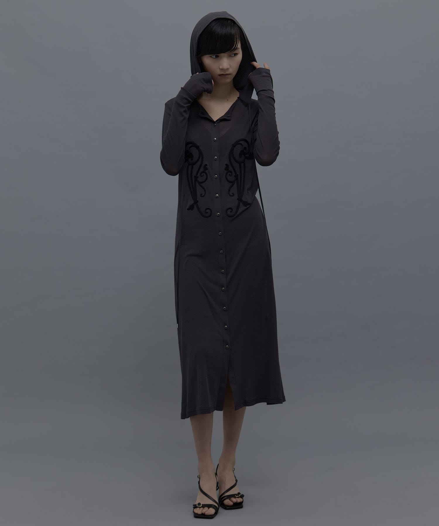 別注 iron embroidery cotton sheer onpiec