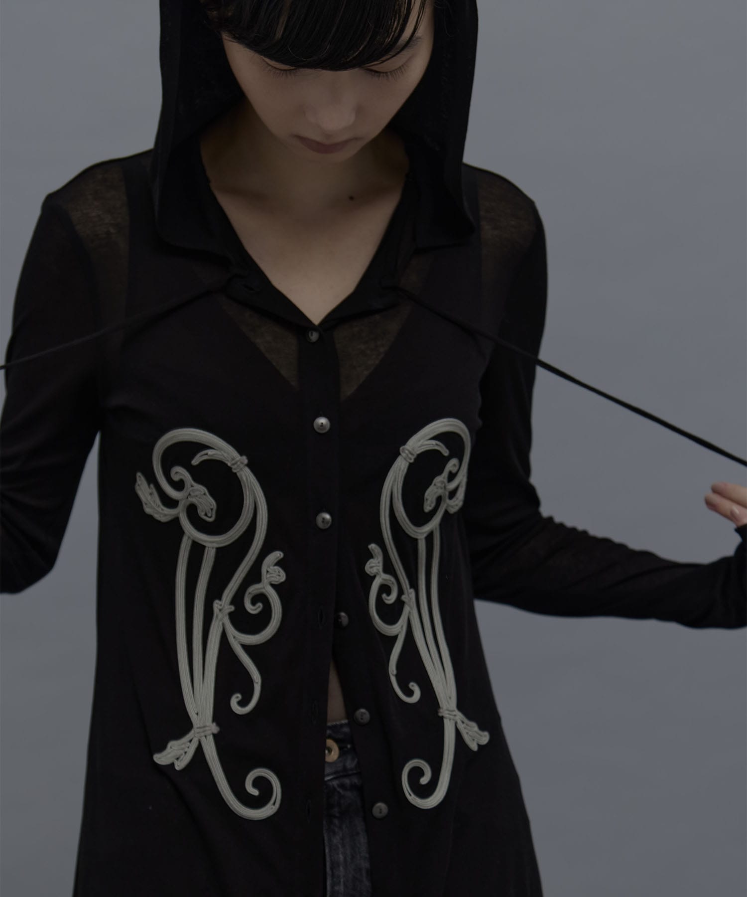 別注 iron embroidery cotton sheer onpiec
