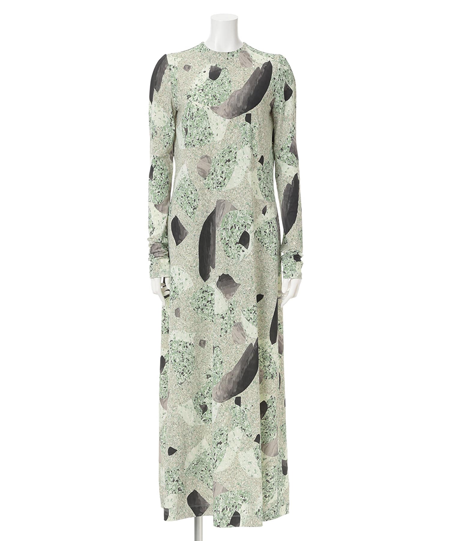 Marble Print Jersey Dress