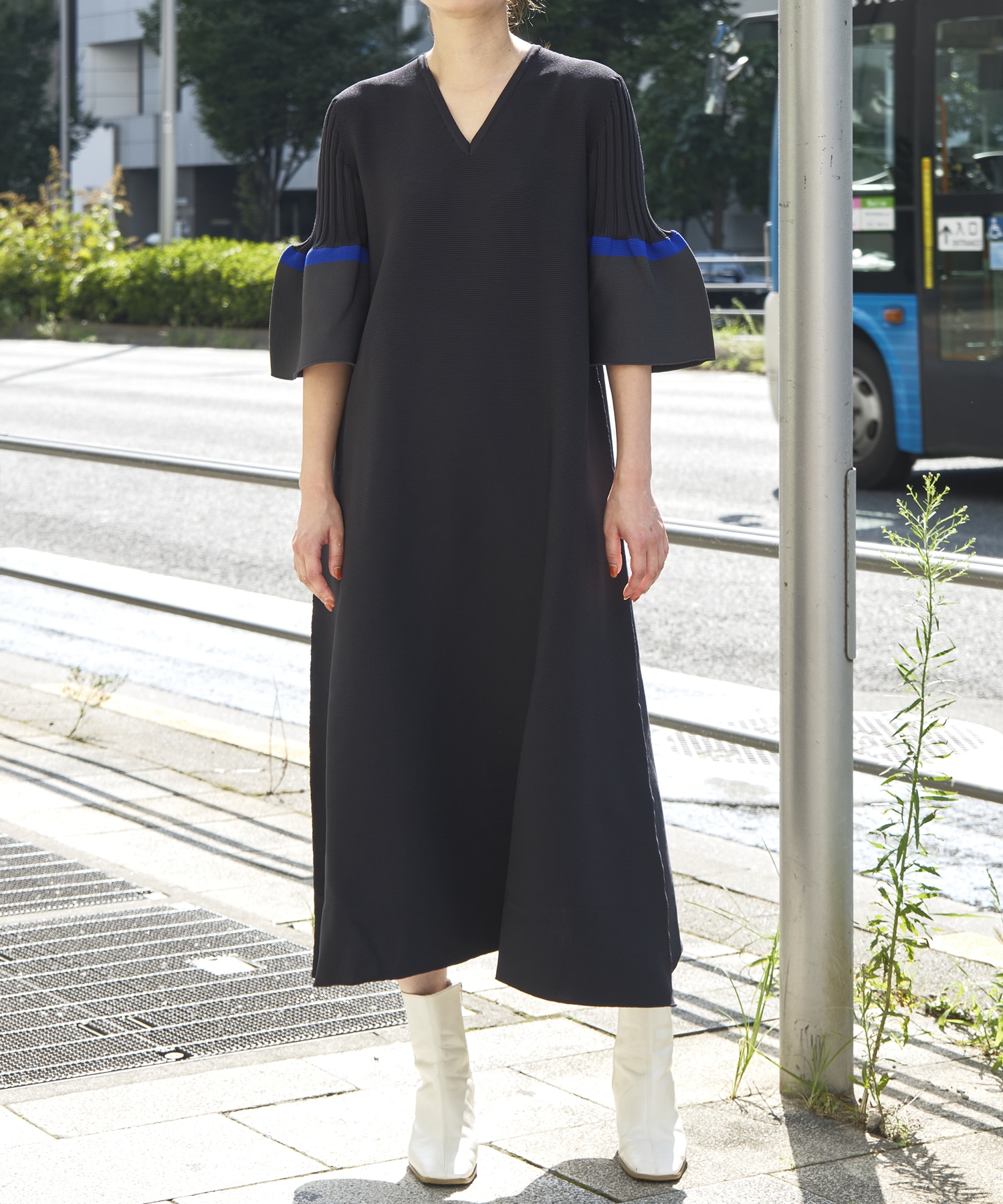 POTTERY SHORT BELL SLEEVE FLARE DRESS