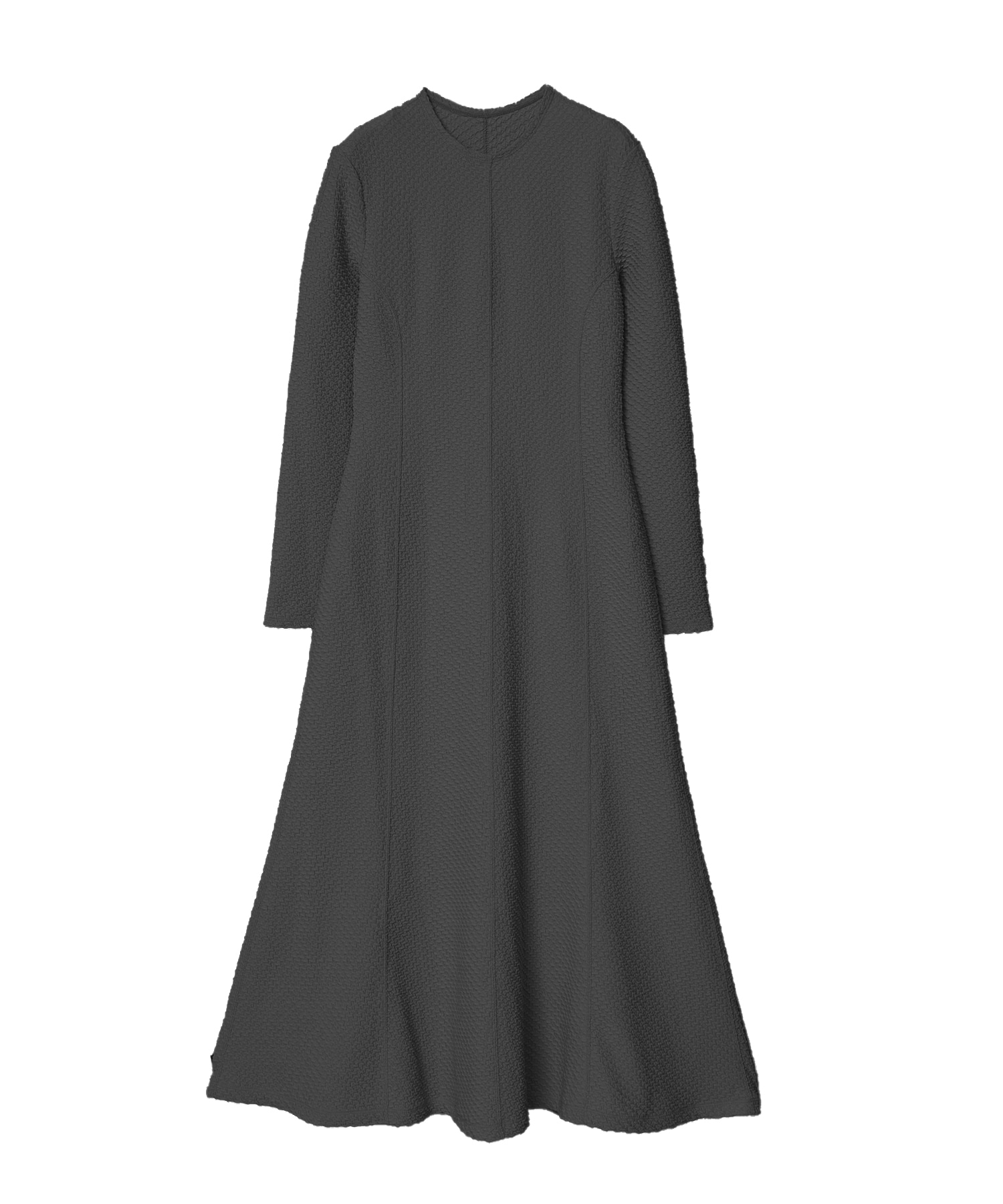 Shirring Jersey Jacquard Dress