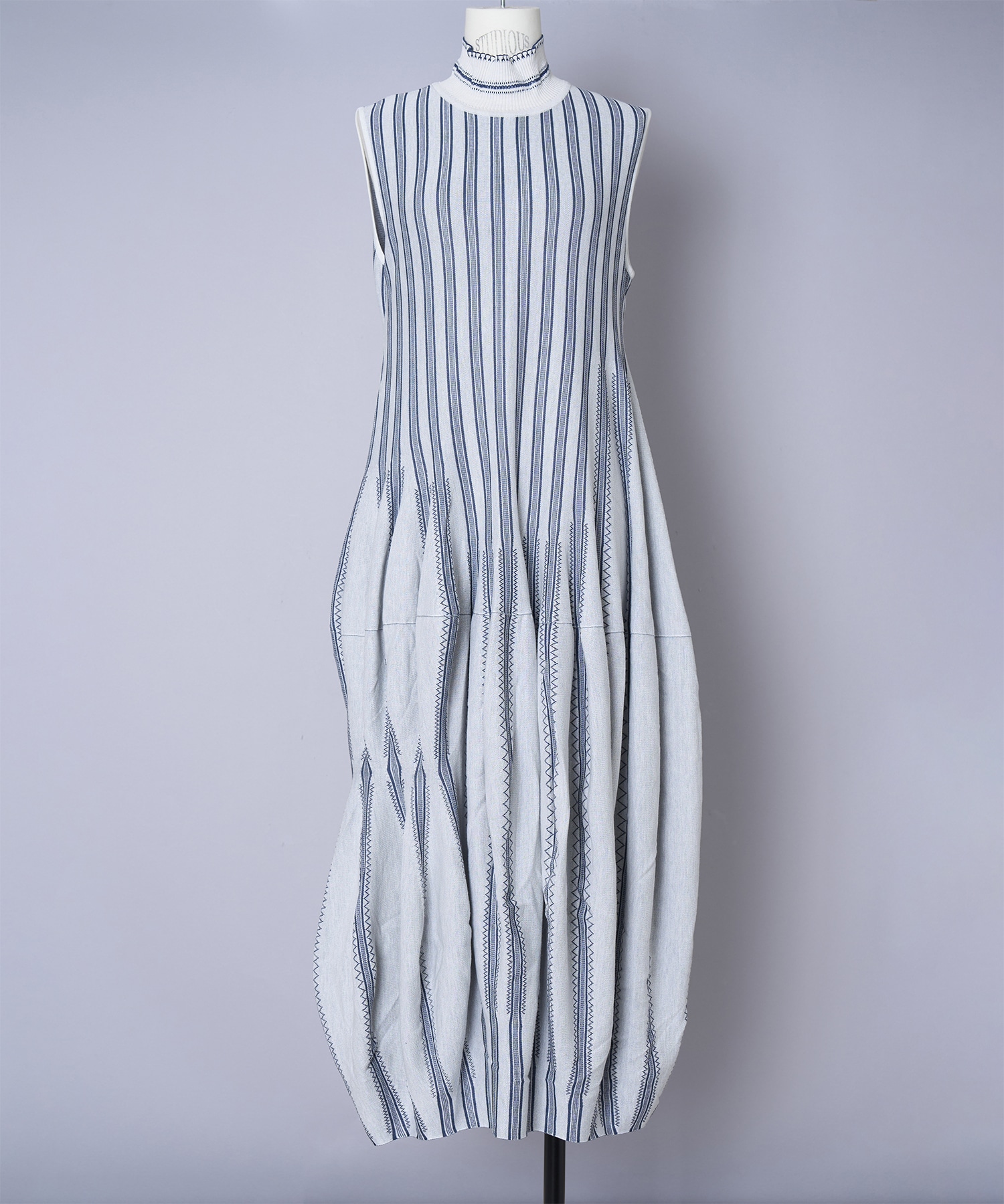 Asymmetric Knitted Volume Dress
