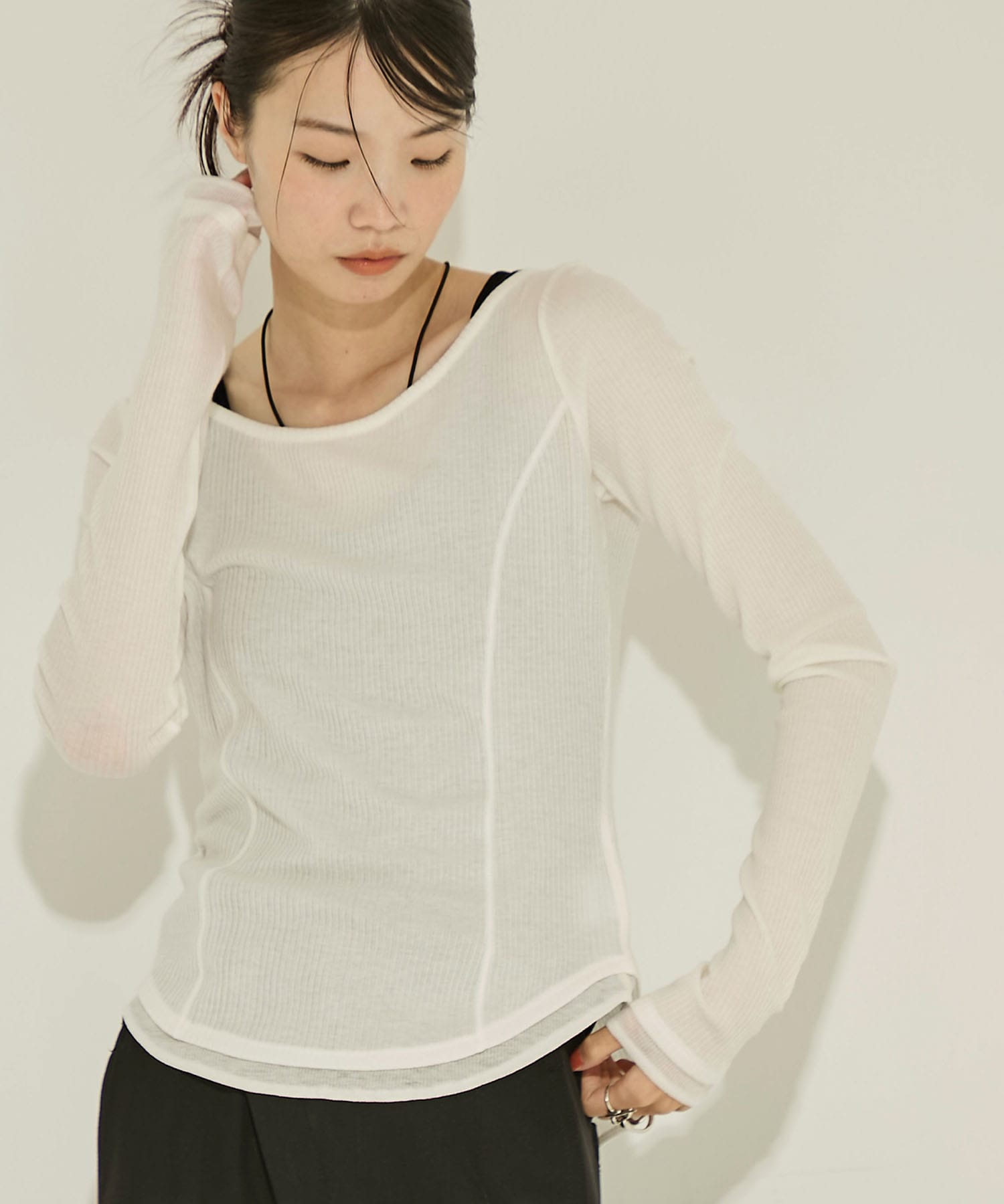 Cashmere Silk Long Tee