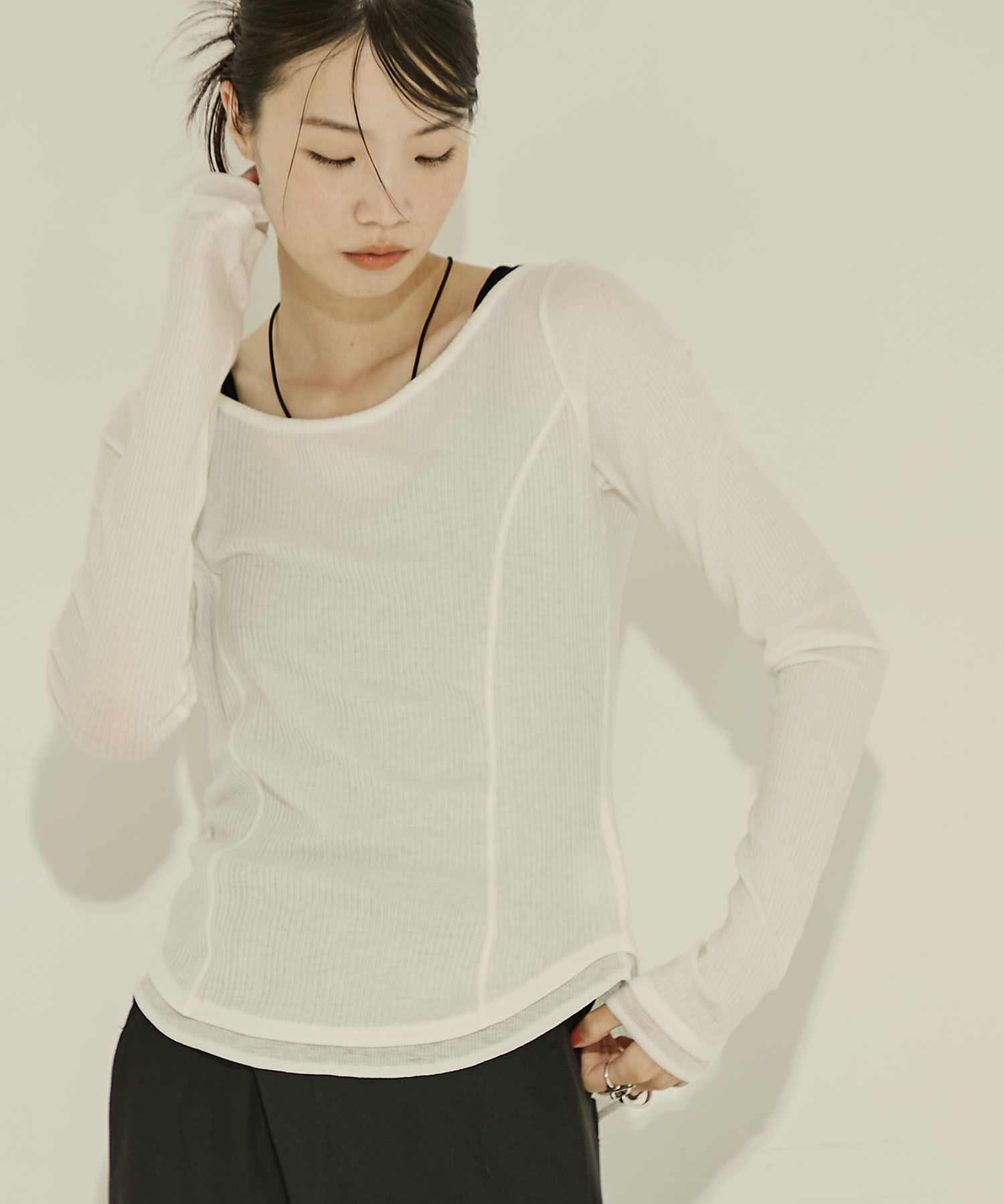 Cashmere Silk Long Tee