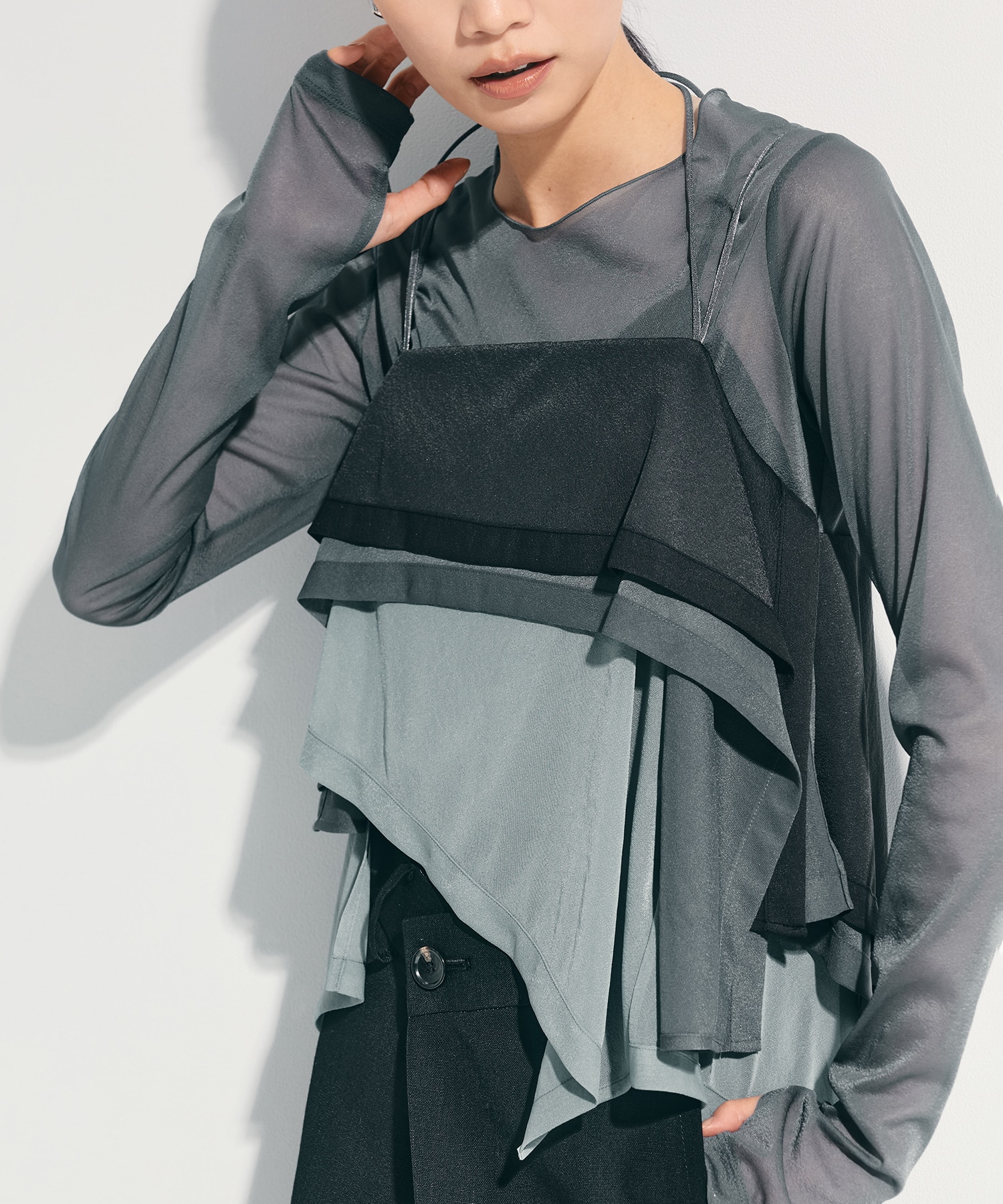 3way Camisole & Sheer Long T