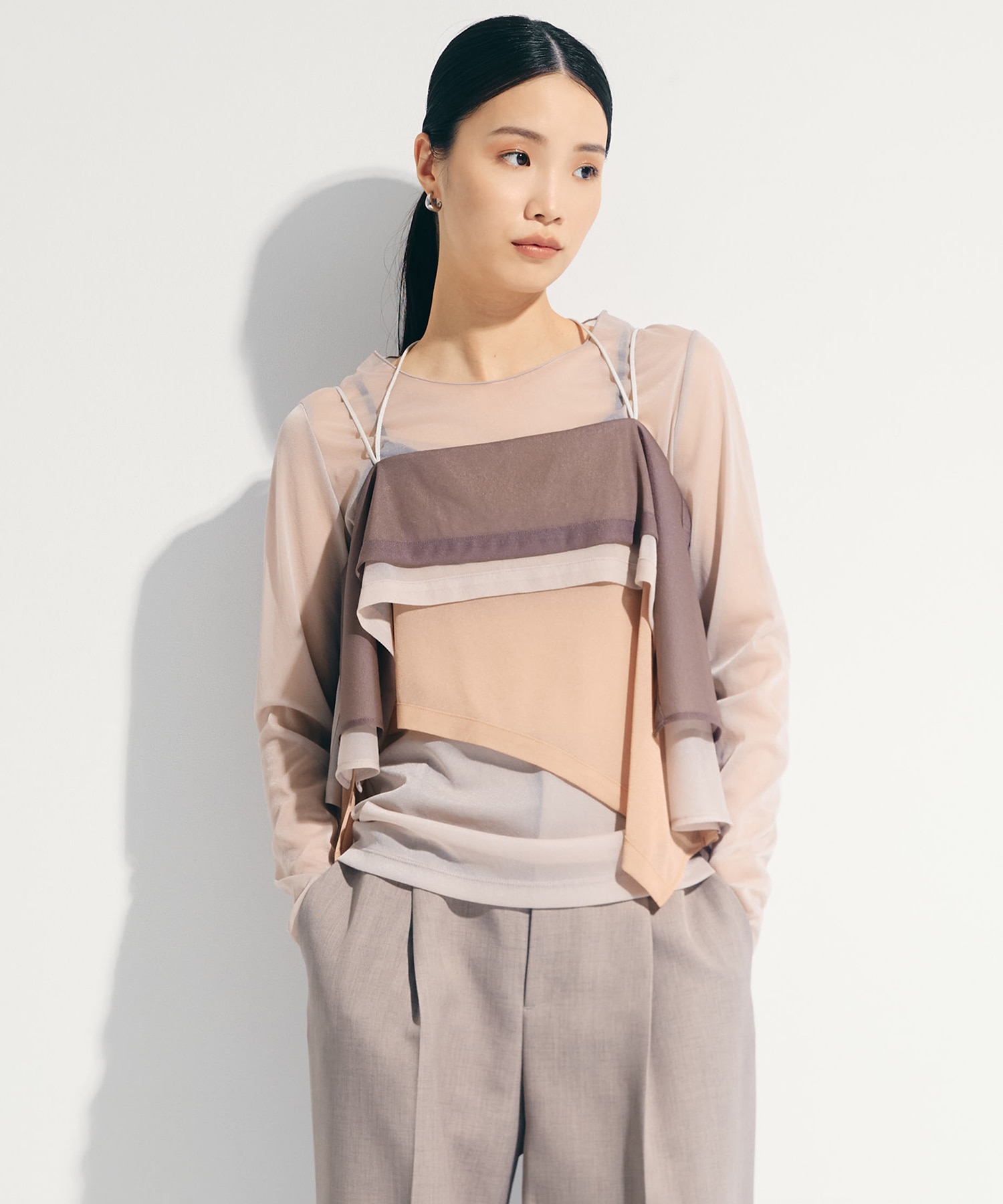 3way Camisole & Sheer Long T