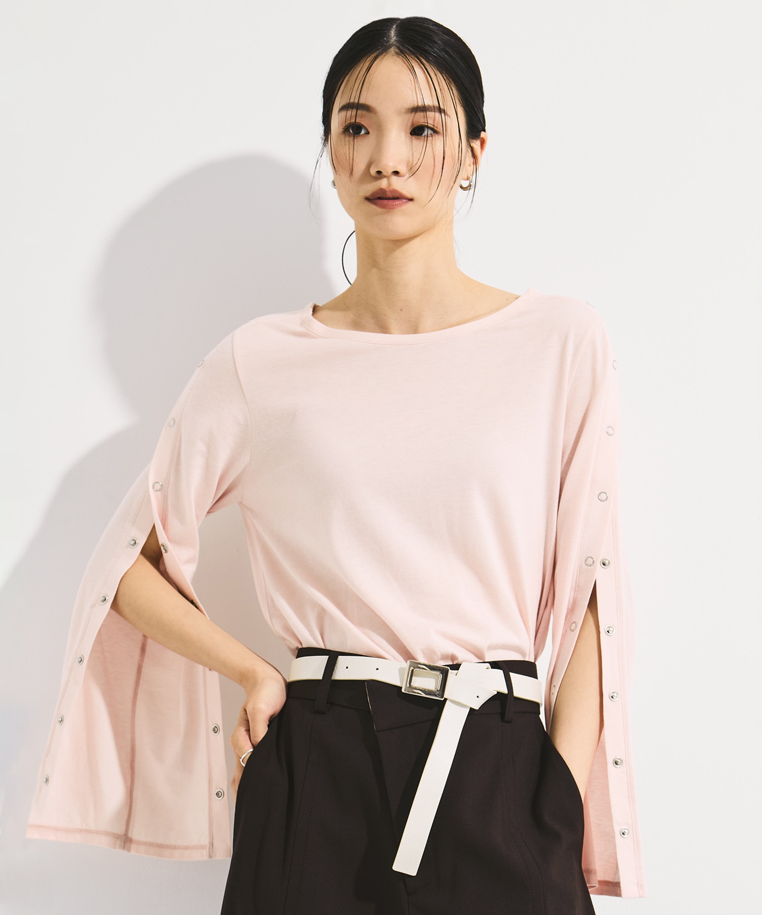 SHOULDER SNAP LONG SLEEVE TEE