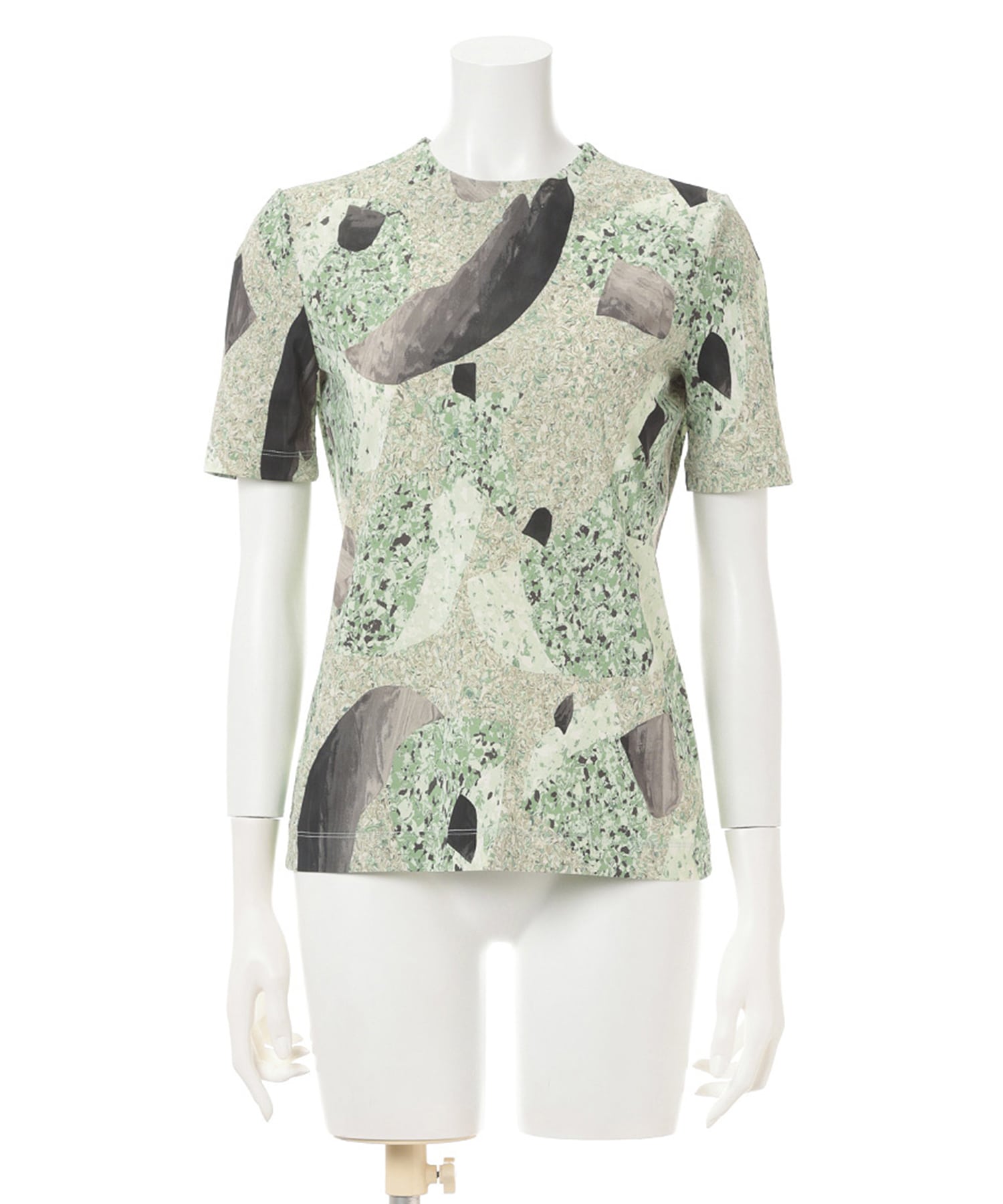Marble Print Jersey Short Sleeve Top