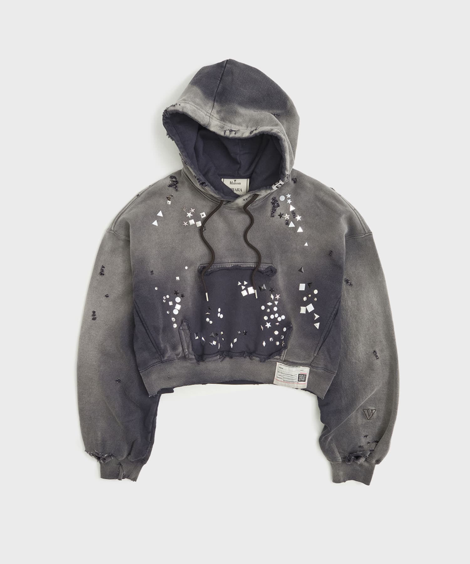 EMBELLISHED SUN FADED HOODIE