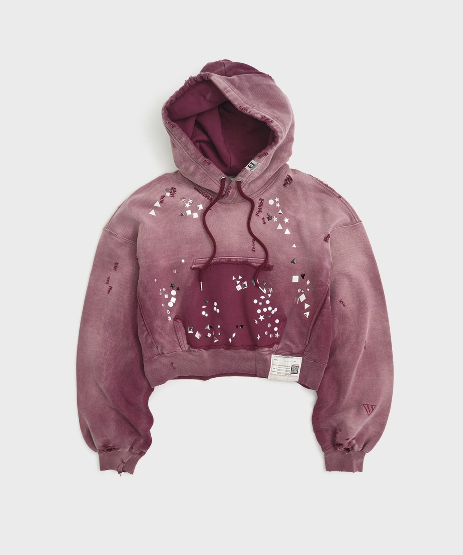 EMBELLISHED SUN FADED HOODIE