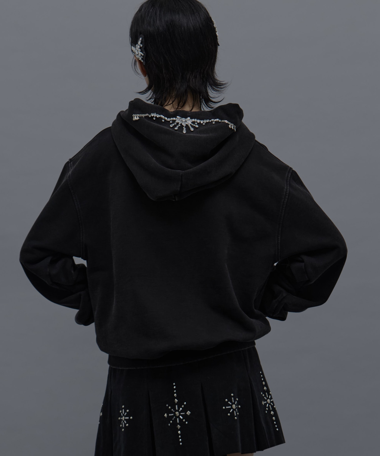 bijou tiara hoodie
