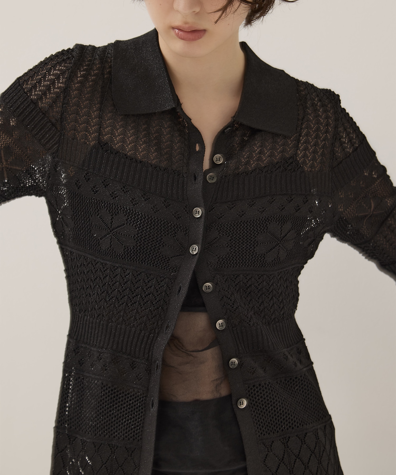 Flower Lace Knit Top