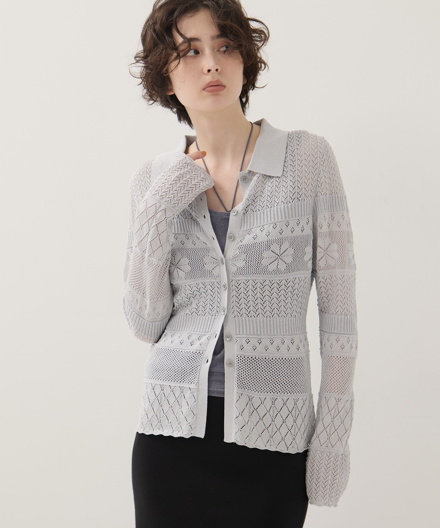 Flower Lace Knit Top