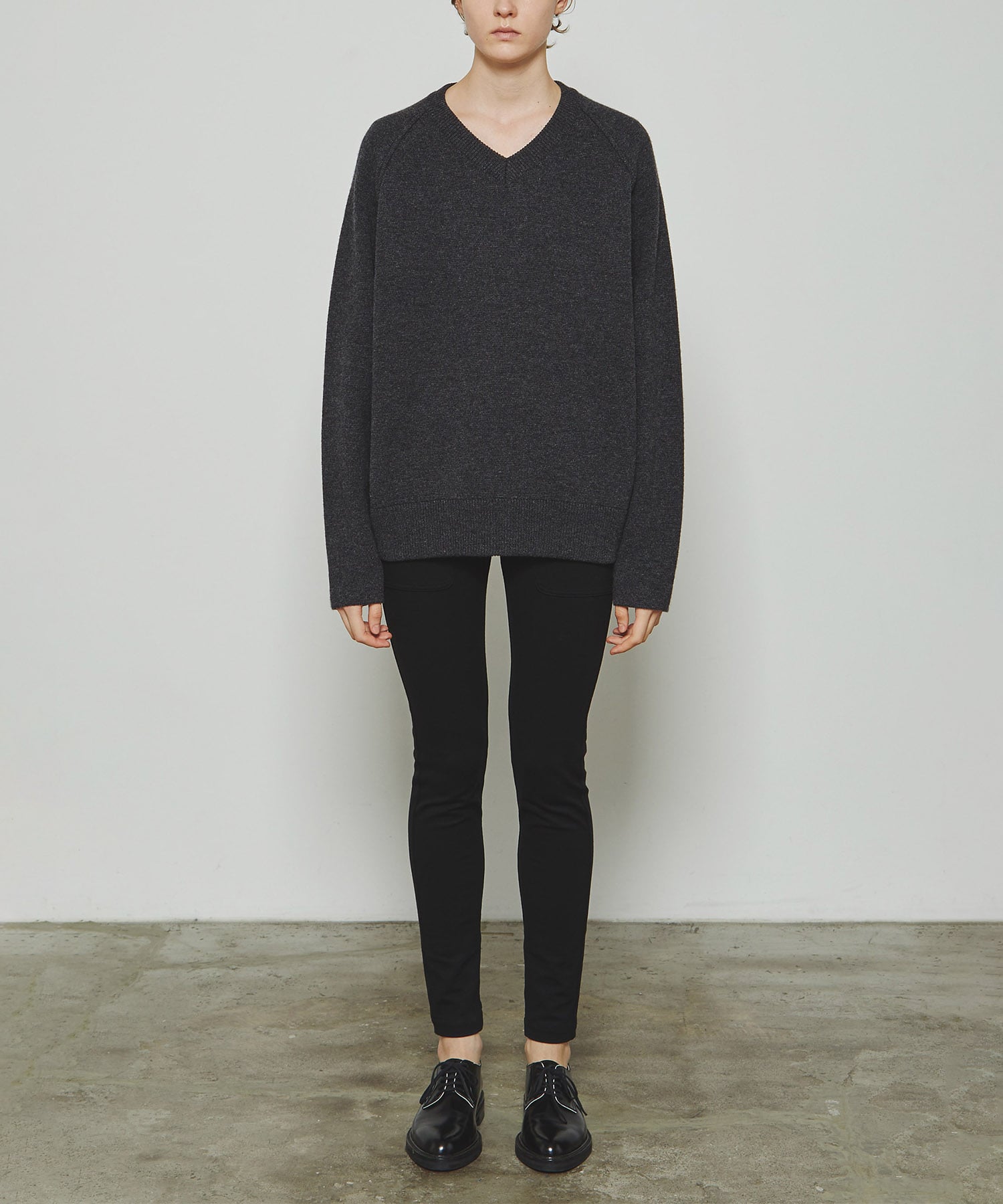 RERACS RAGRAN V NECK PULLOVER KNIT