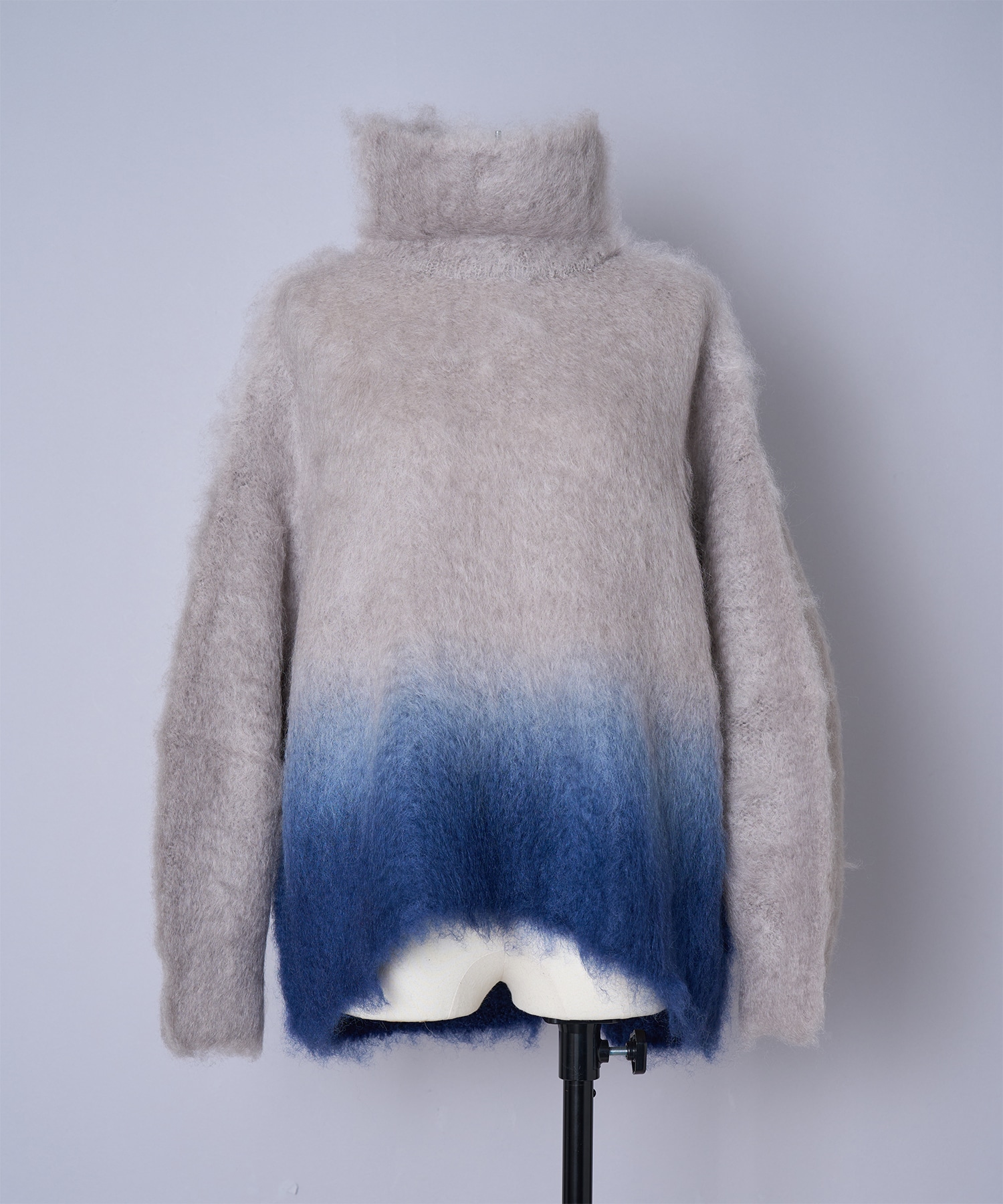 Fur Knitted High Neck Top