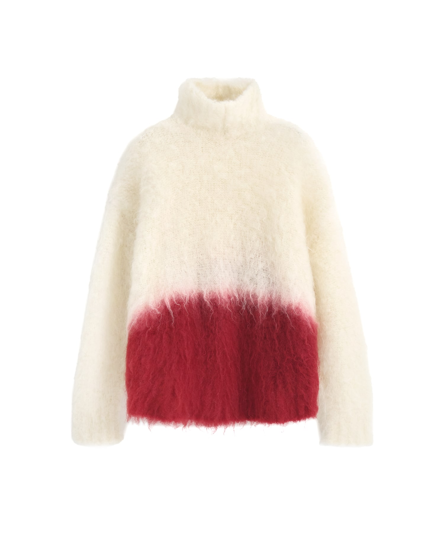 Fur Knitted High Neck Top