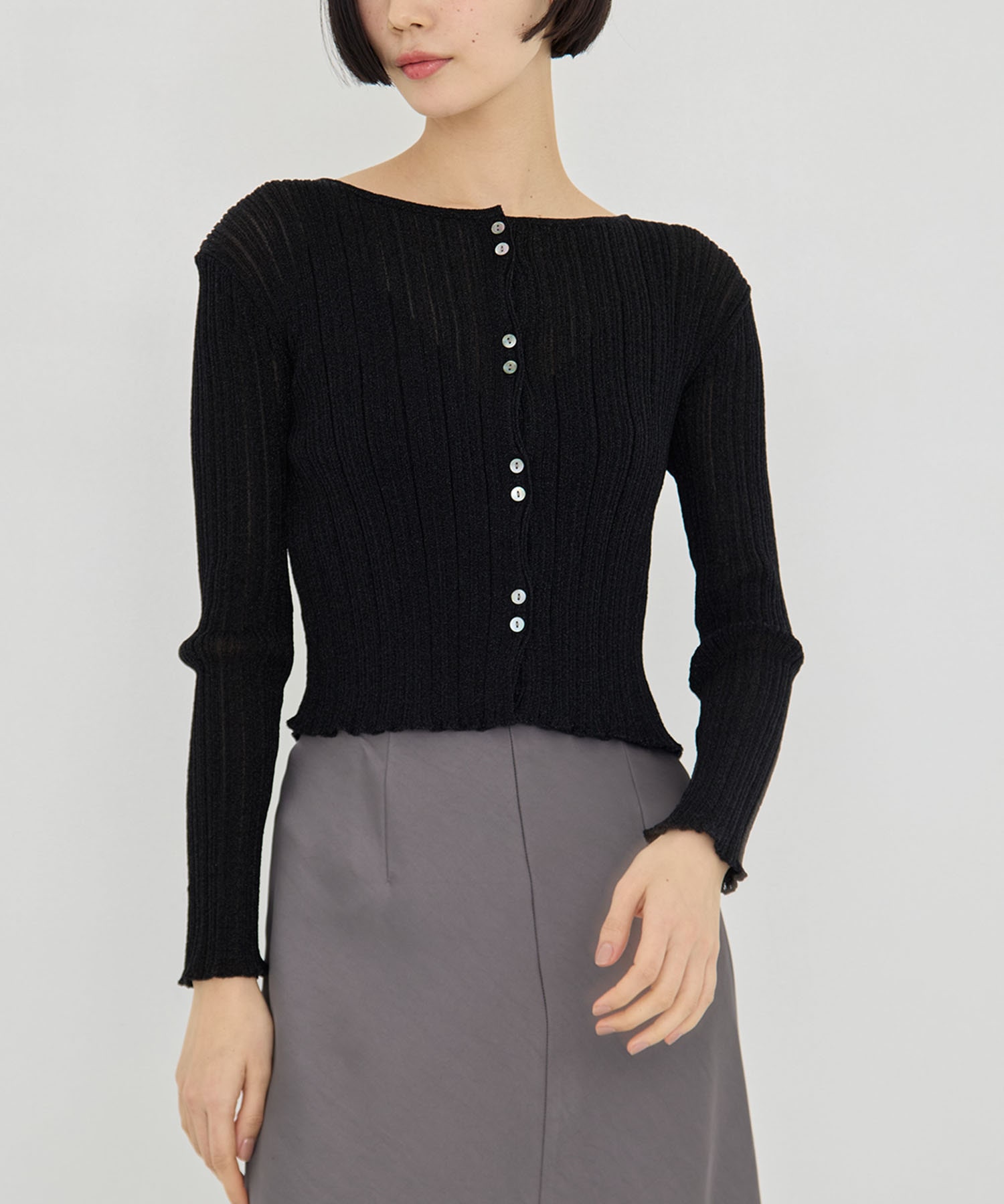 SHEER RANDOM LIB KNIT