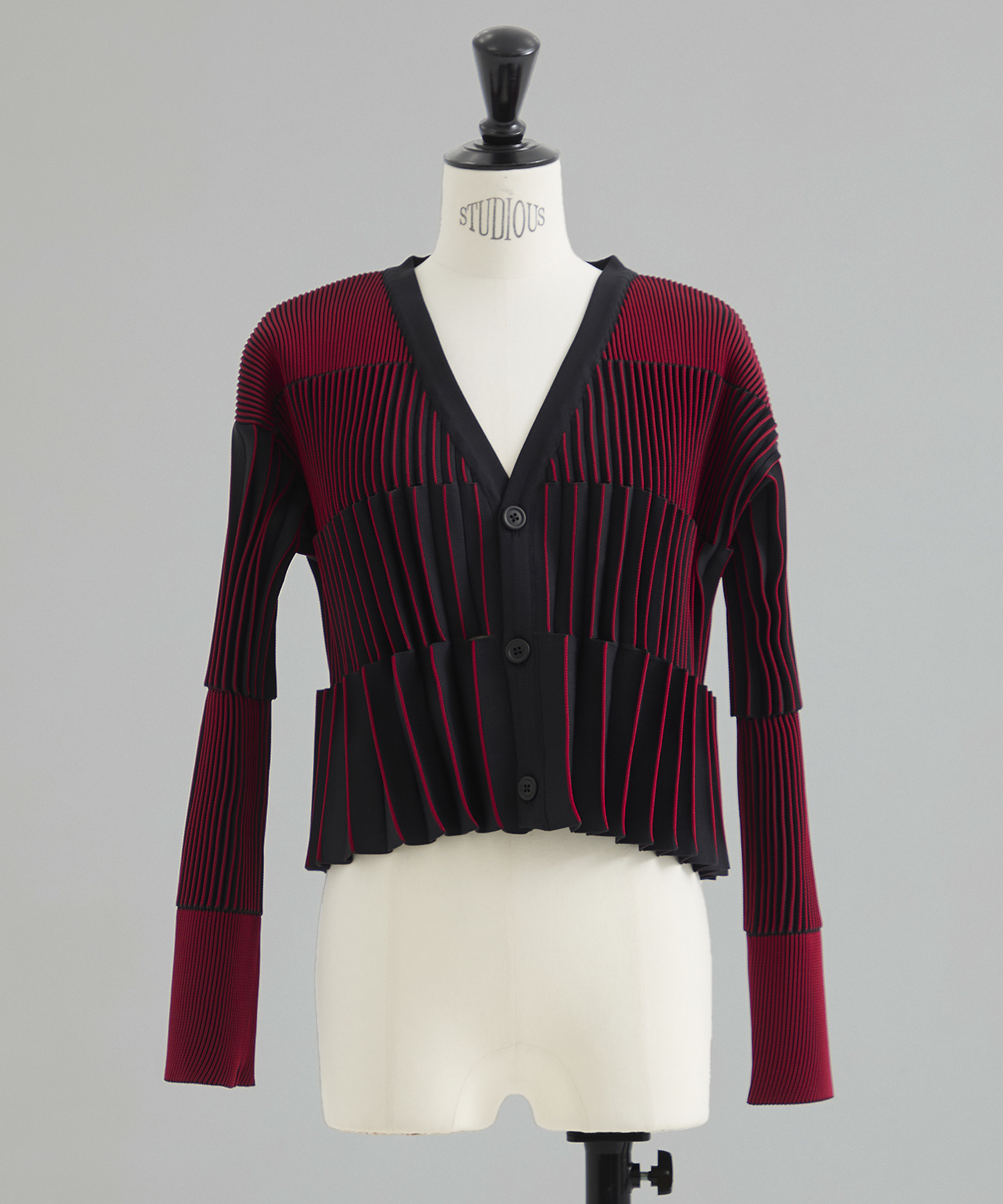 ACCORDION CROPPED CARDIGAN