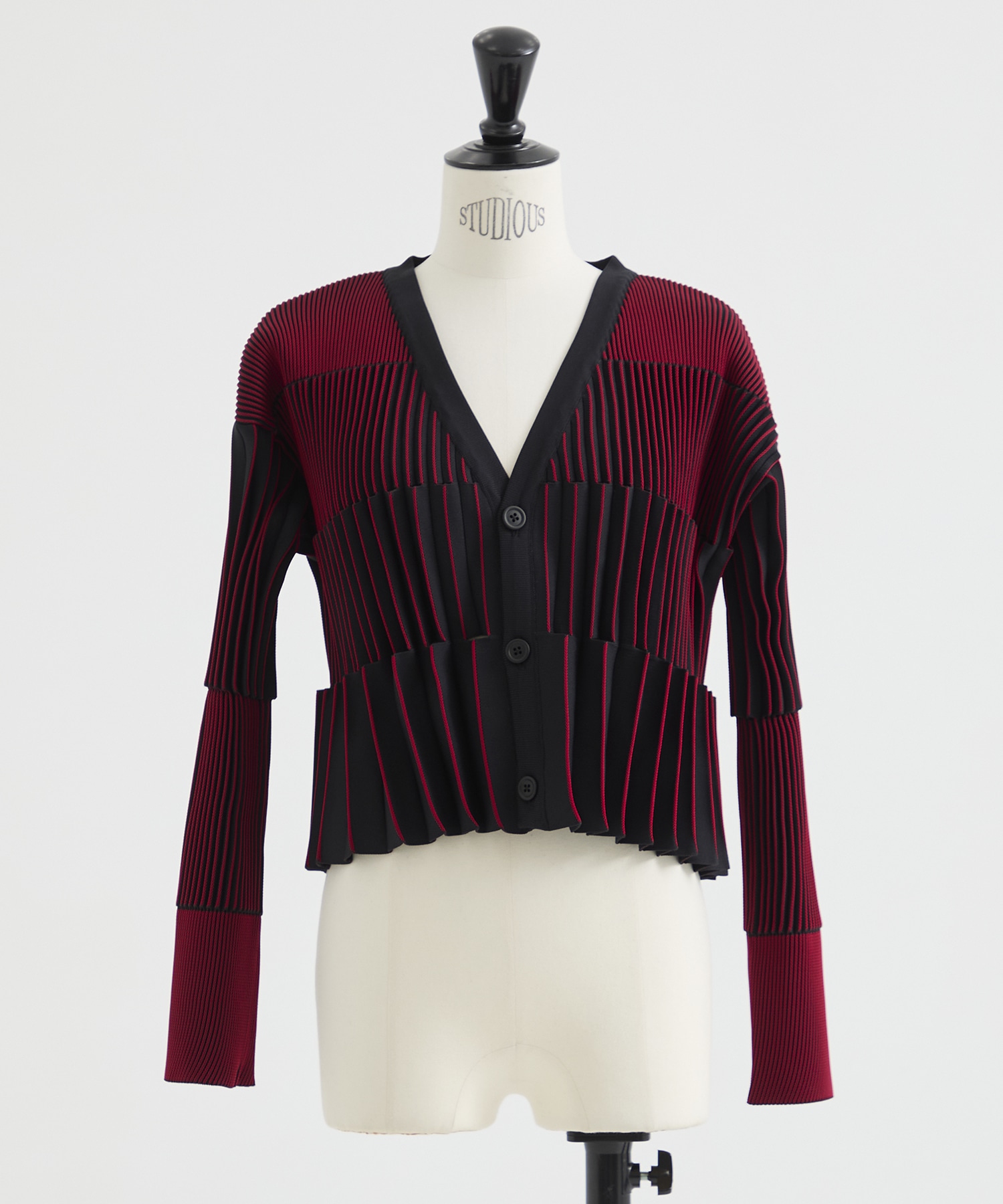 ACCORDION CROPPED CARDIGAN