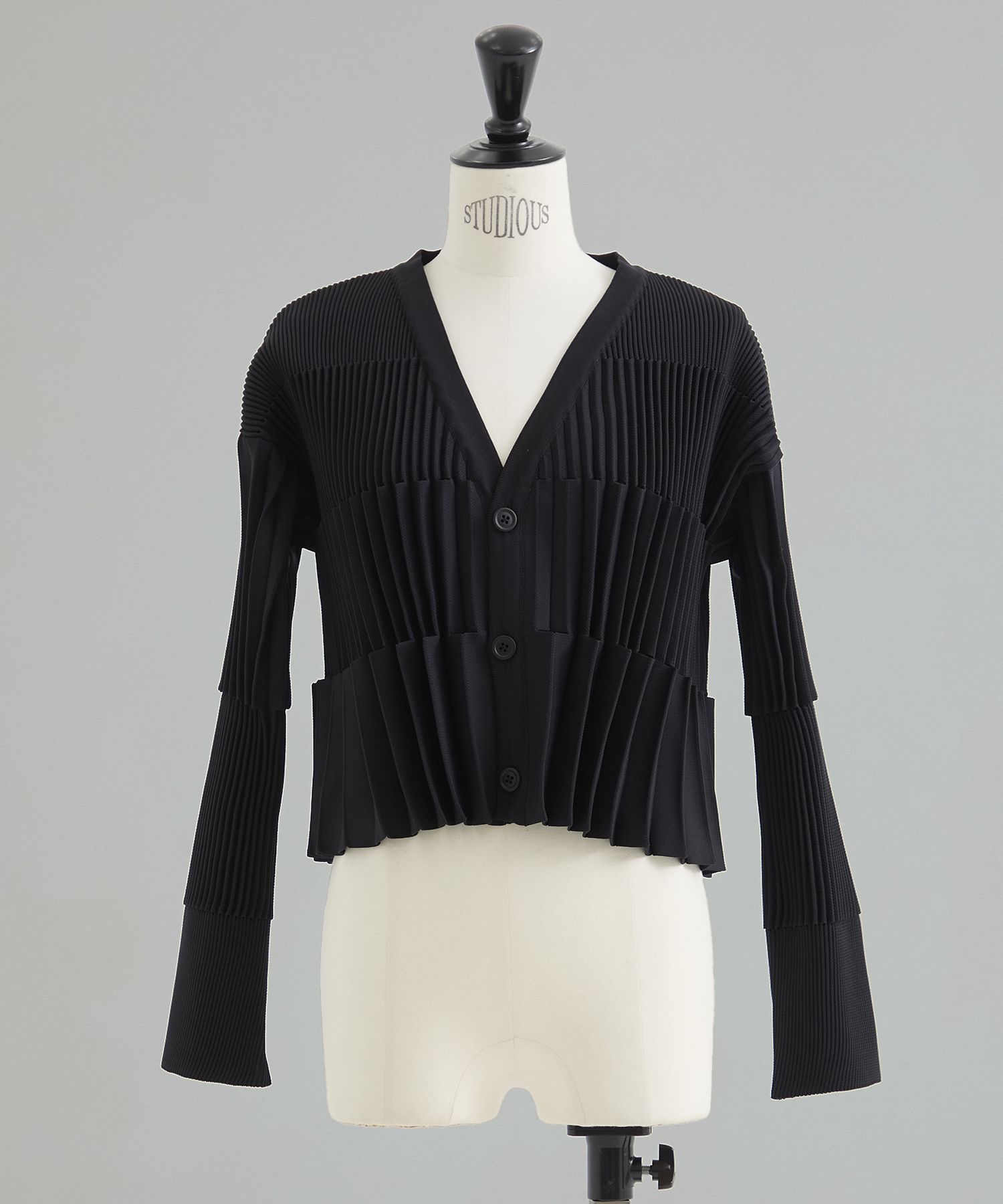 ACCORDION CROPPED CARDIGAN
