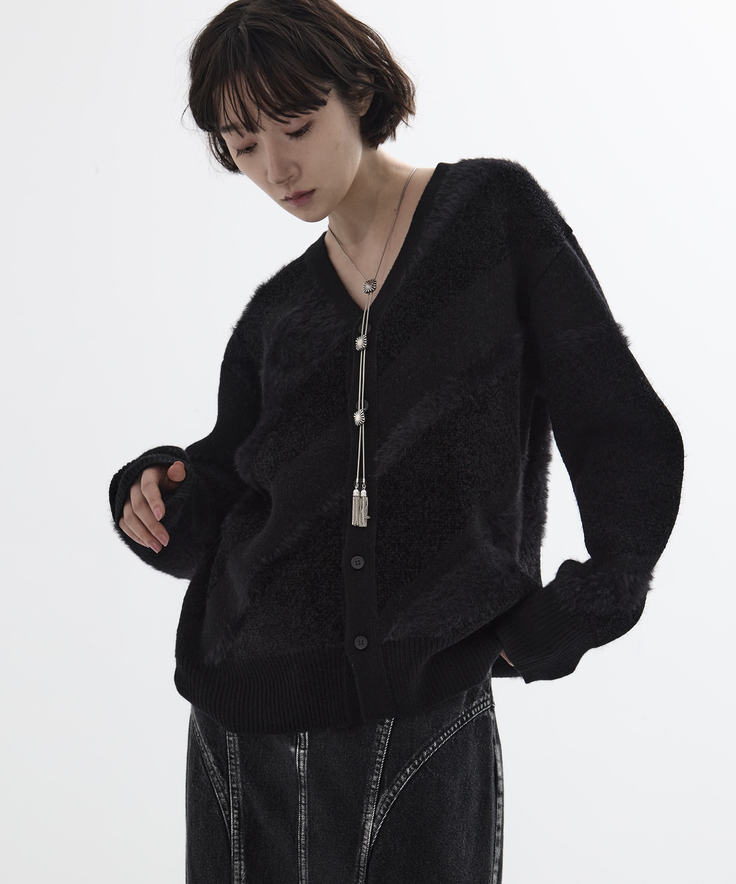 Regimental knit cardigan