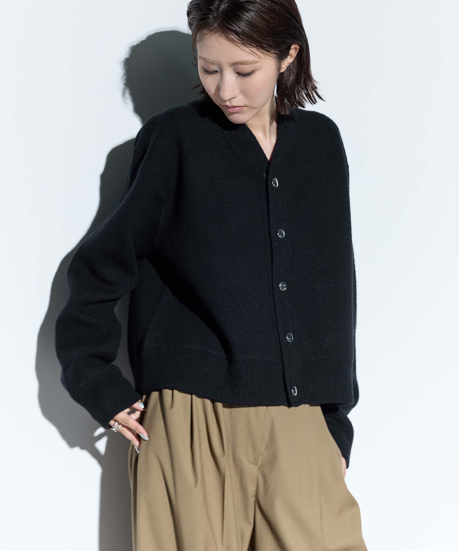 RERACS SNAP BUTTON KNIT CARDIGAN