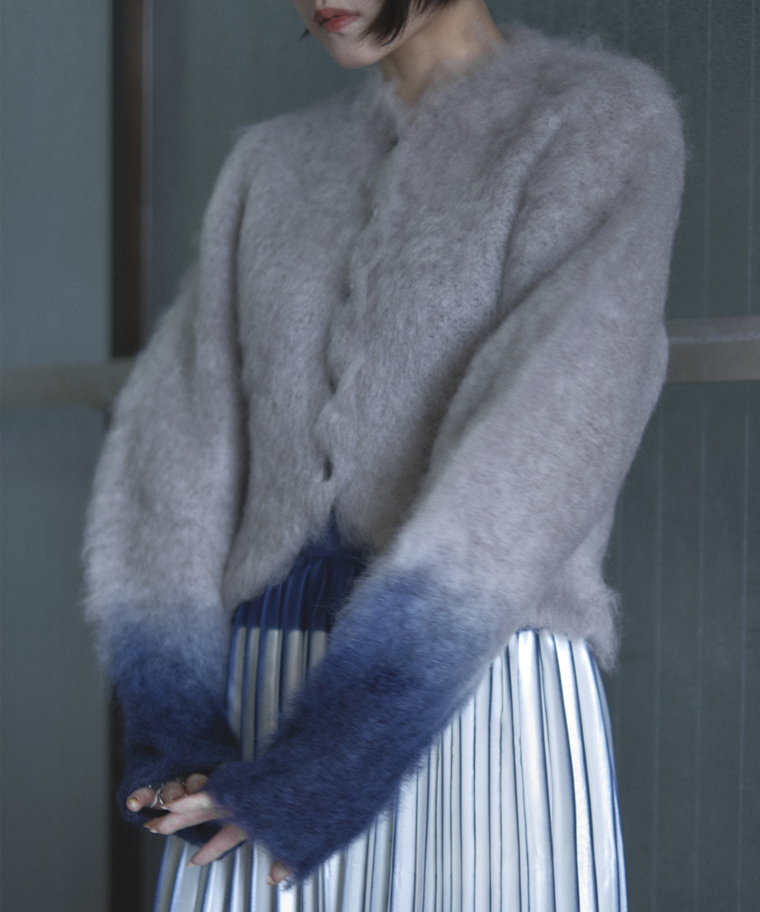 Fur Knitted Cardigan