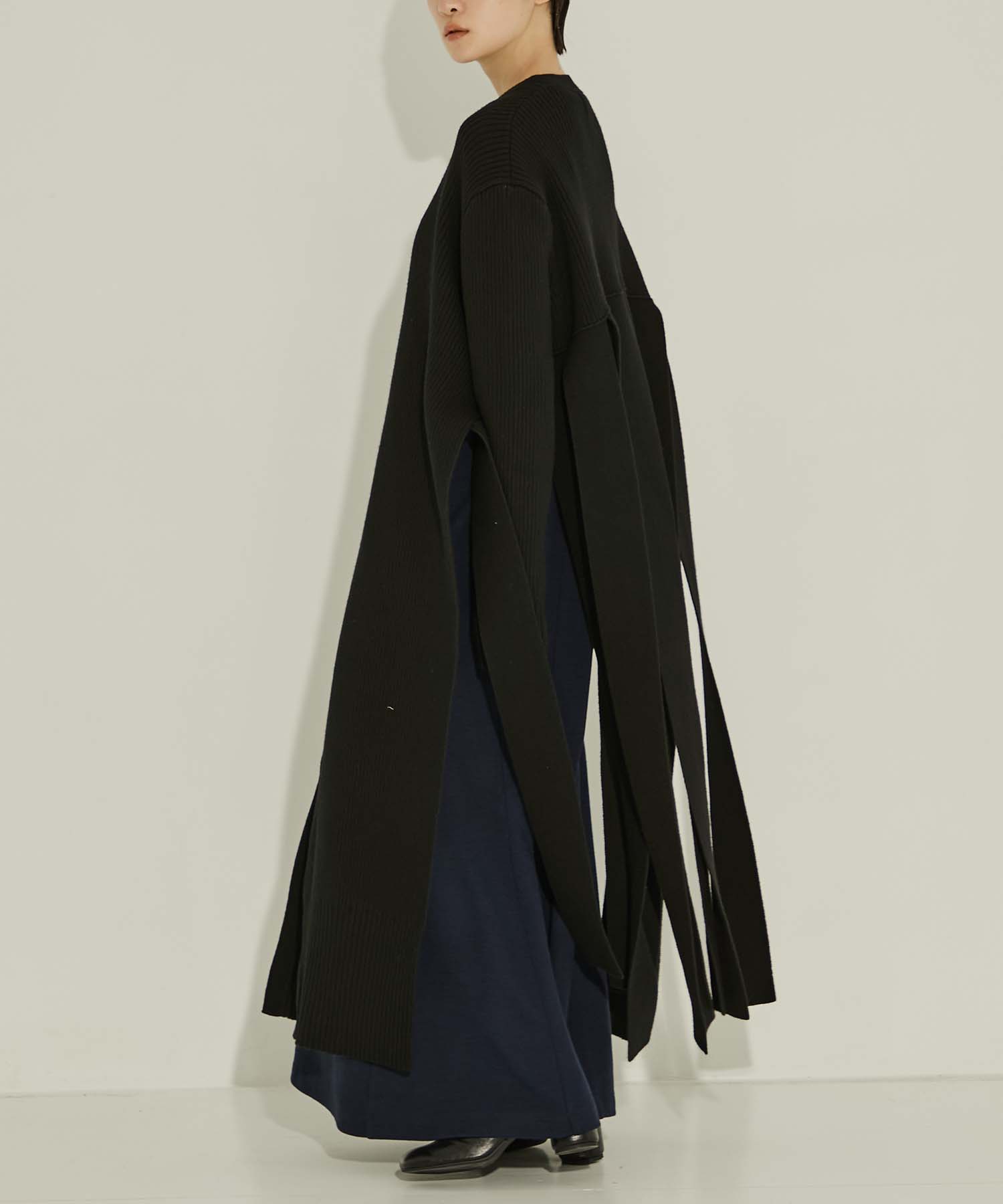 Margo long knit cardigan BK